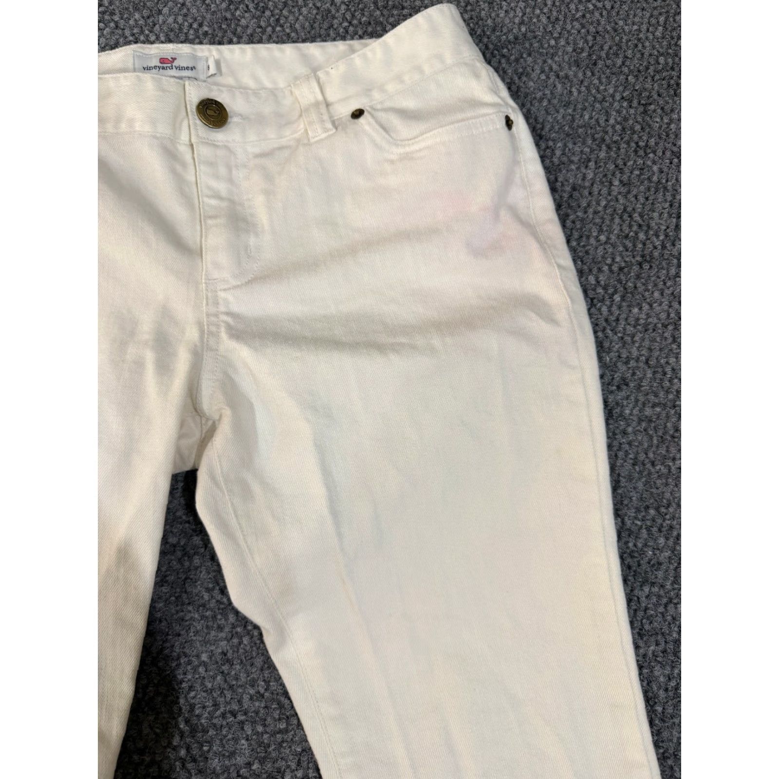 Vineyard Vines Vineyard Vines Jeans Womens 8 White Straight Leg Casual Stretch Preppy Jeans White 8 Womens Mens? Size 30" / US 8 / IT 44 - 3 Thumbnail