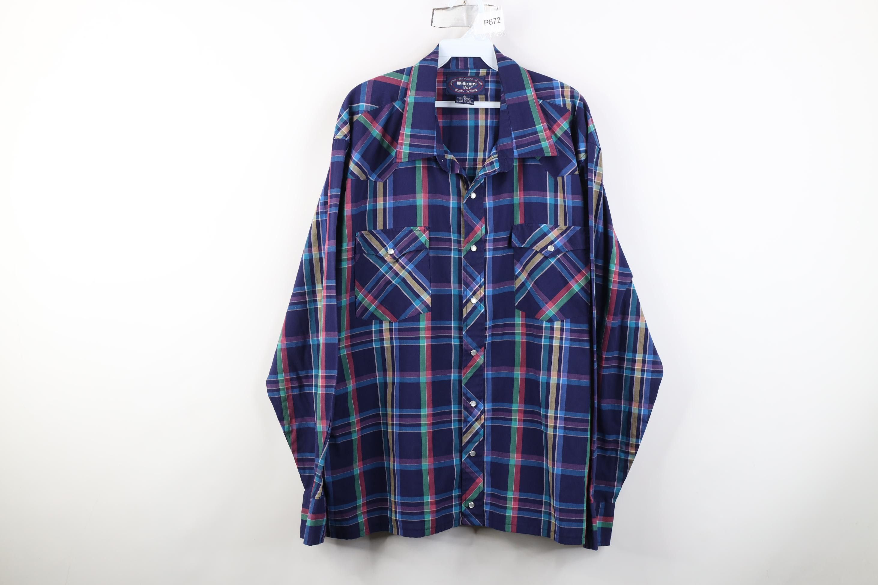 Vintage Vintage 90s Streetwear Western Snap Button Collared Shirt Size US XXL / EU 58 / 5 - 1 Thumbnail