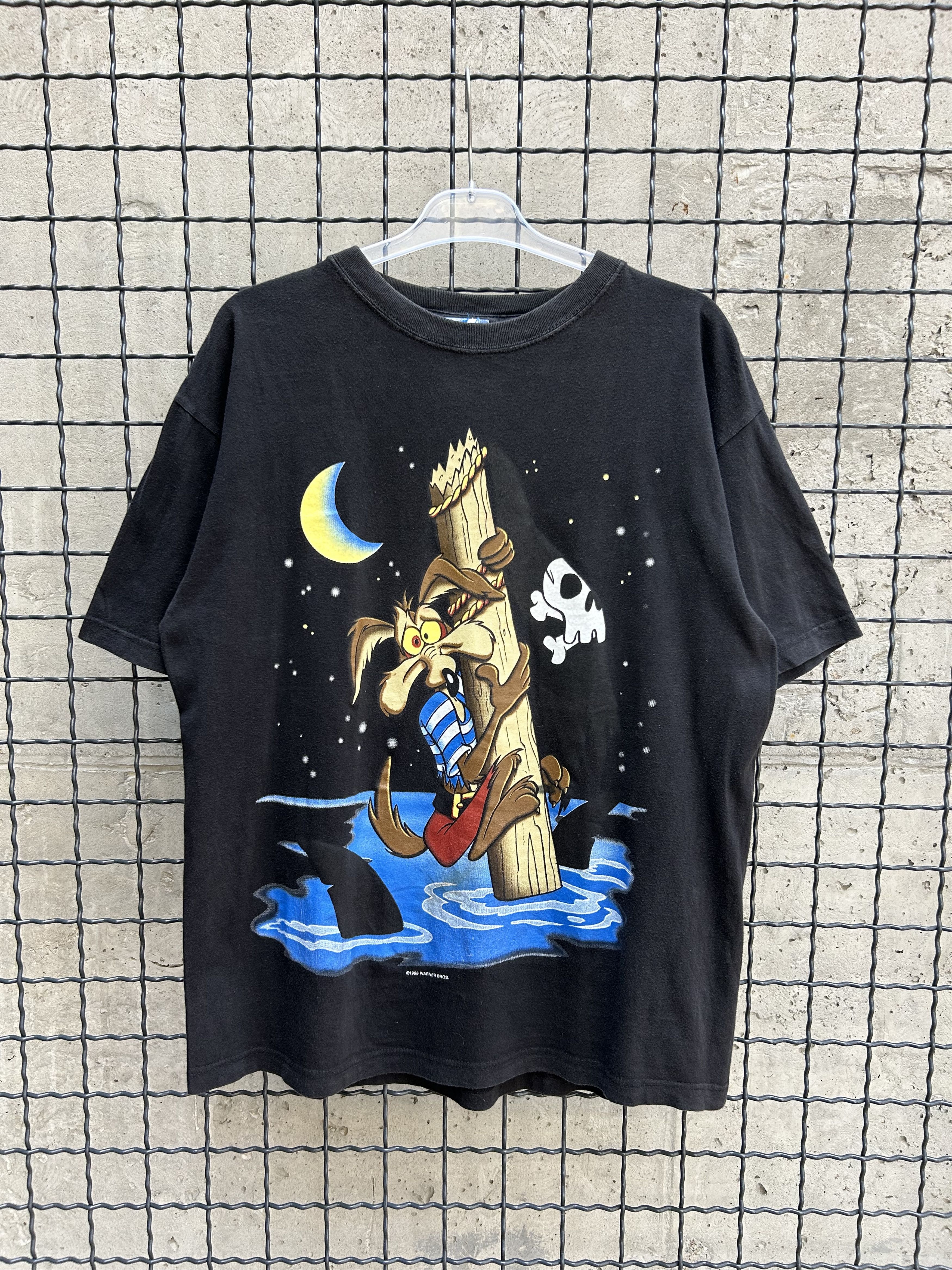 Cartoon Network Vintage 1998 Looney Tunes Willie e Coyote Cartoon T-shirt Size US L / EU 52-54 / 3 - 1 Thumbnail