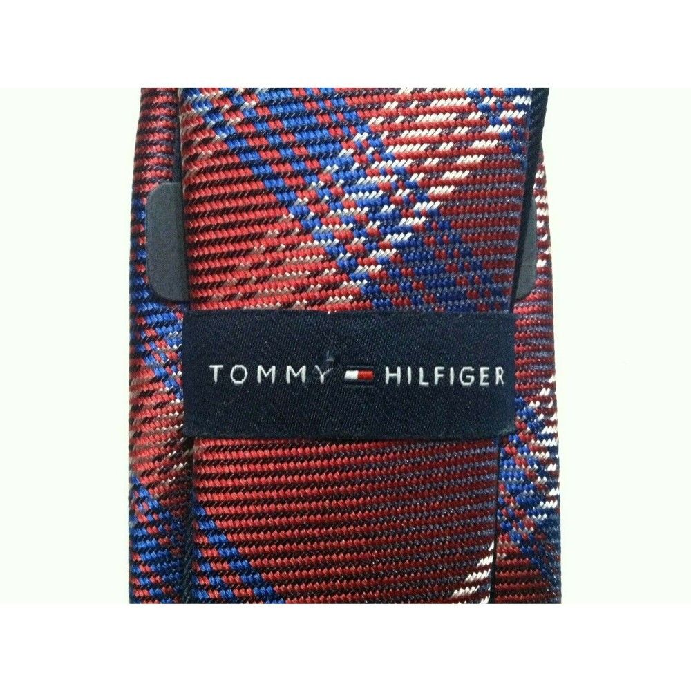 Tommy Hilfiger TOMMY HILFIGER MENS NEW RED 100%SILK TIE WIDTH:2 1/2" Size ONE SIZE - 3 Thumbnail