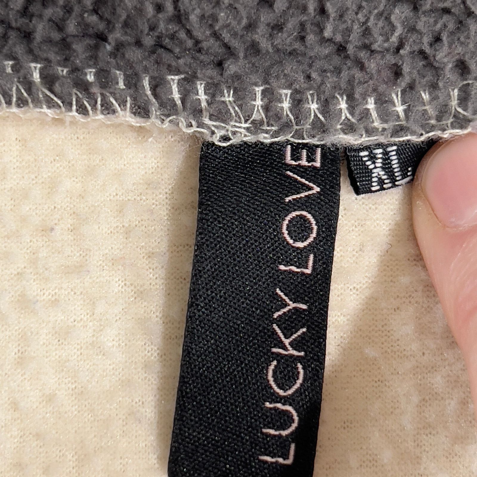 Other Lucky Love Sherpa 1/2 Zip Sweatshirt Woman's XL High Collar Size XL / US 12-14 / IT 48-50 - 2 Thumbnail