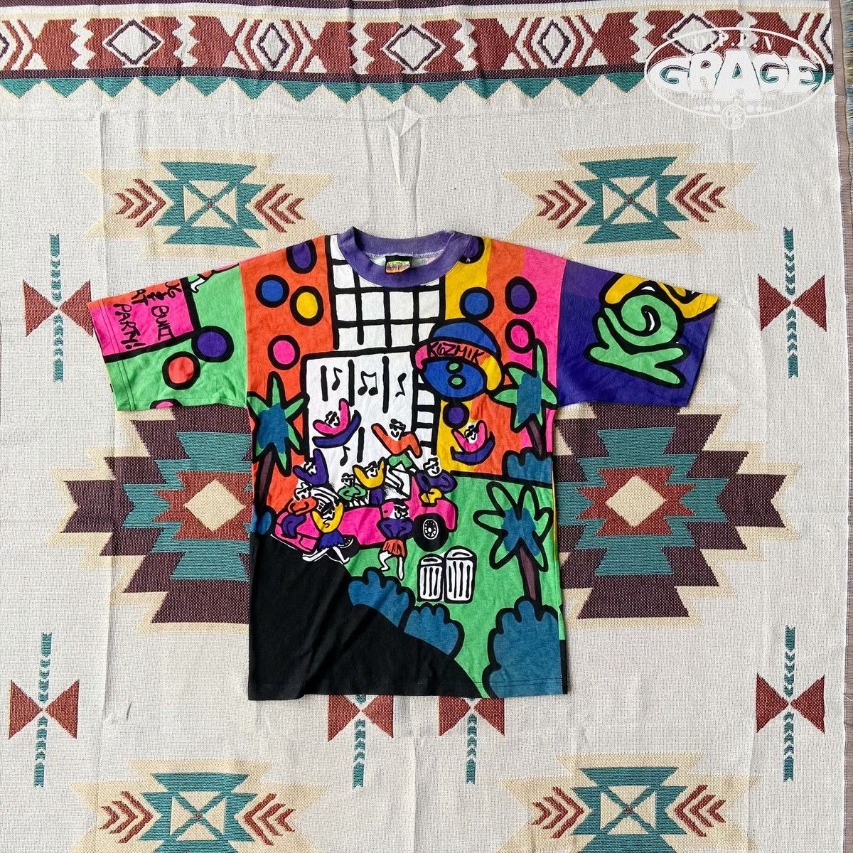 image of Retro Kozmik Born To Boogie Vintage 80's Multicolor, Men's (Size Small)
