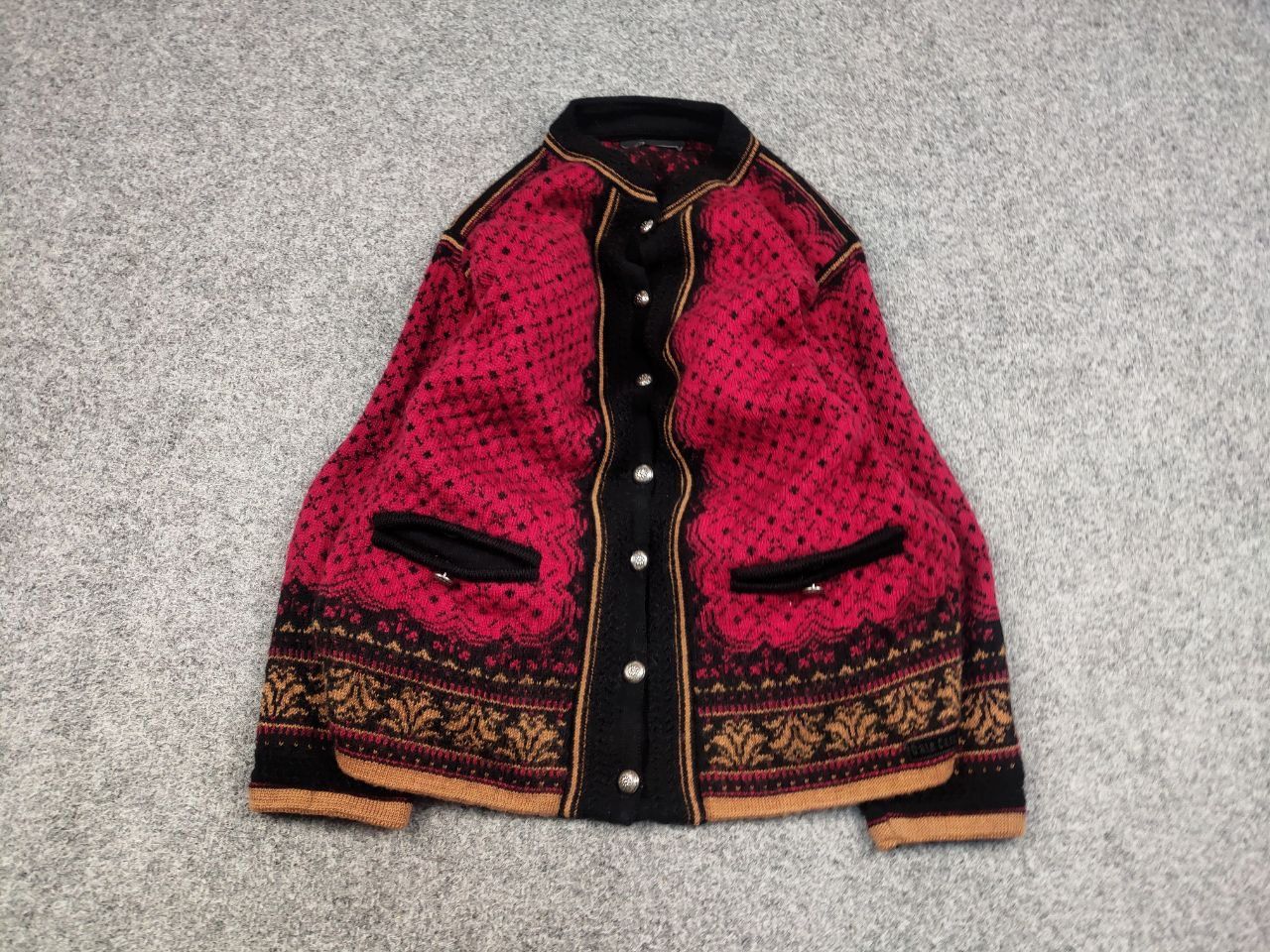 Dale Of Norway Dale of Norway Casual Collection Cardigan Red Nordic Sweater Size L / US 10 / IT 46 - 2 Thumbnail