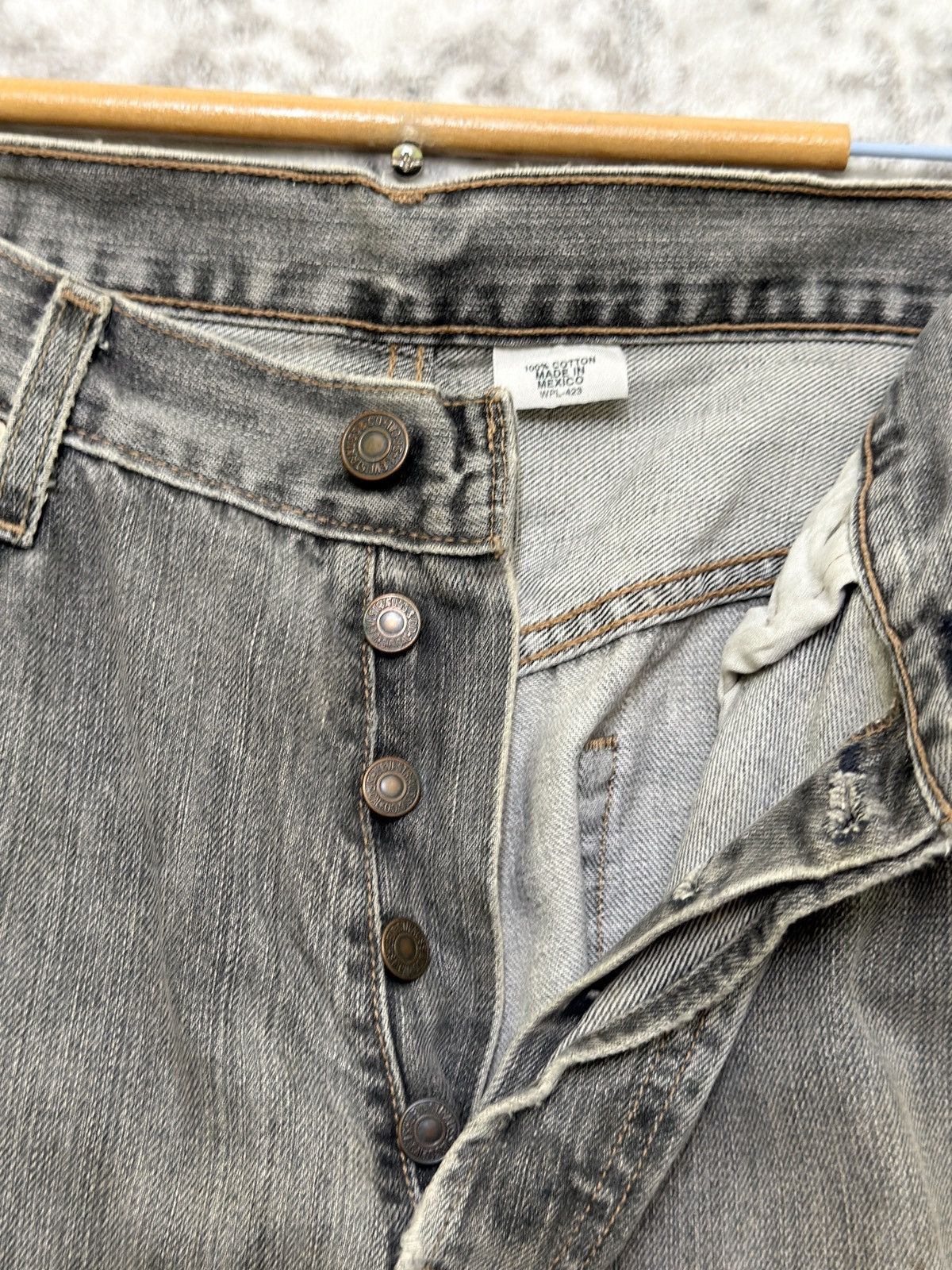 Levi's Vintage Levi's 501 Distressed Thrashed Mud Wash Denim Jeans Size US 32 / EU 48 - 8 Thumbnail