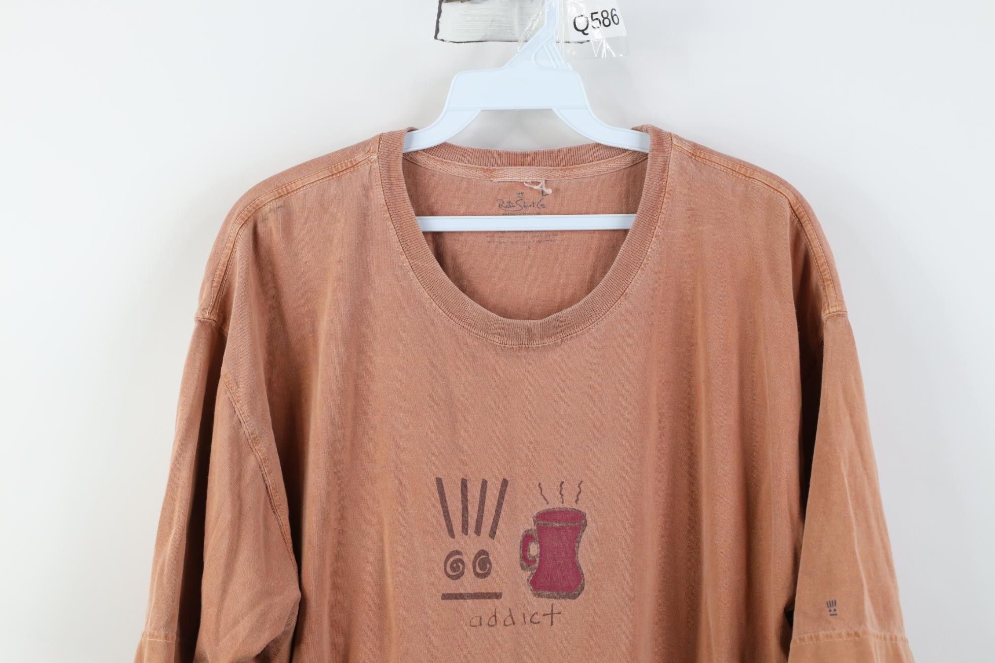 Vintage Vintage Y2K Streetwear Stonewash Coffee Addict T-Shirt Size US L / EU 52-54 / 3 - 2 Thumbnail