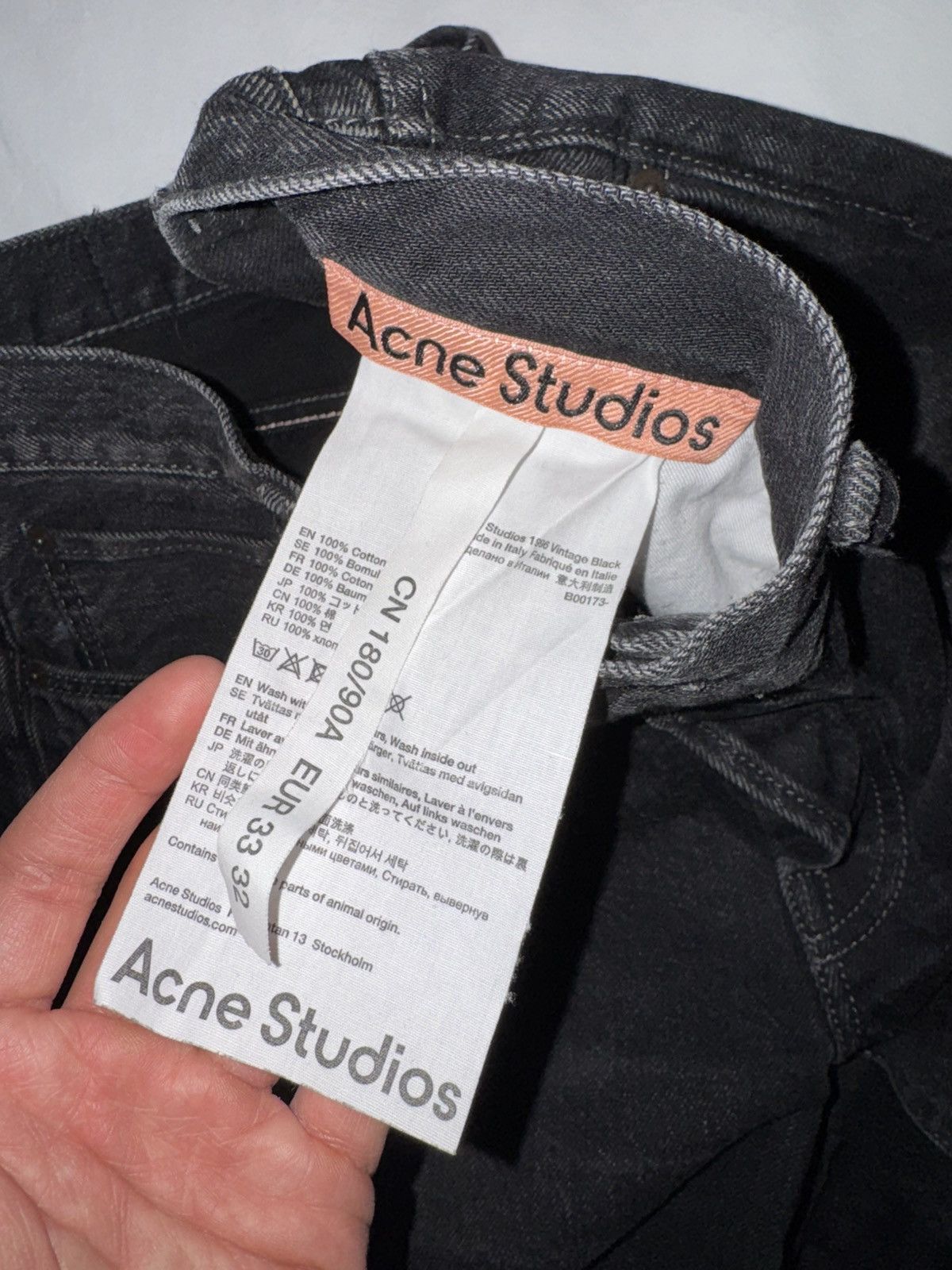 Acne Studios Acne Studios 1996 Black Vintage Jeans Size US 33 - 5 Thumbnail