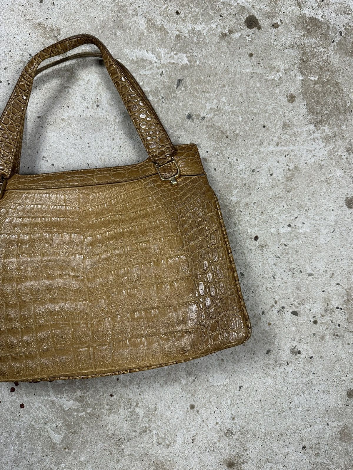 Vintage Vintage 90s Crocodile Genuine Leather Snake Print Hand Bag Size ONE SIZE - 5 Thumbnail