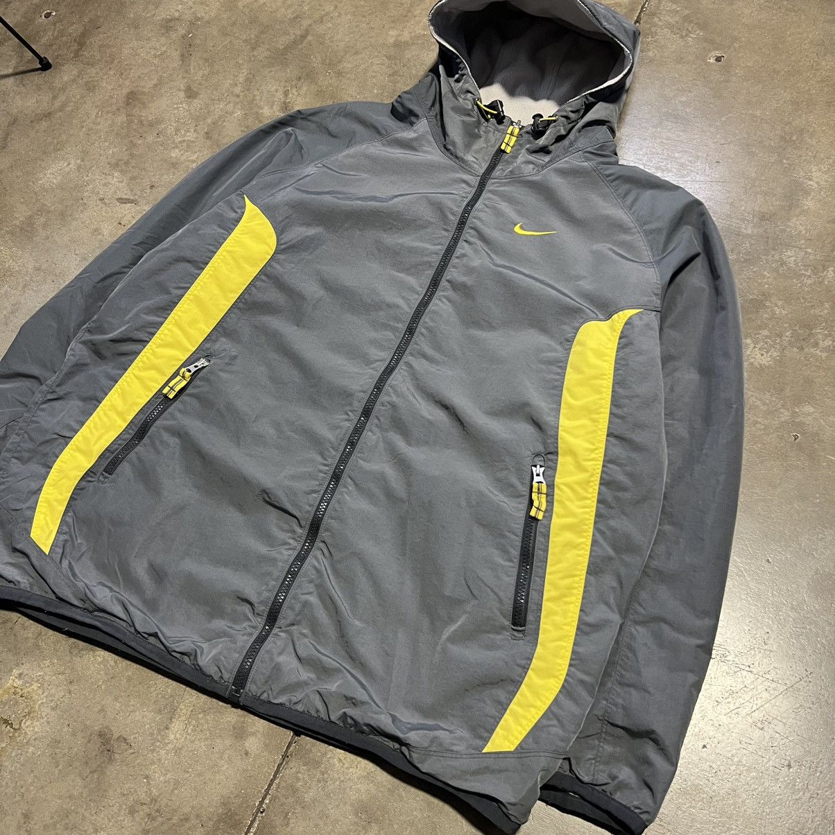 Nike × Vintage Vintage Nike Reversible Puffer Jacket Mini Swoosh Fleece Y2K Size US XL / EU 56 / 4 - 2 Thumbnail
