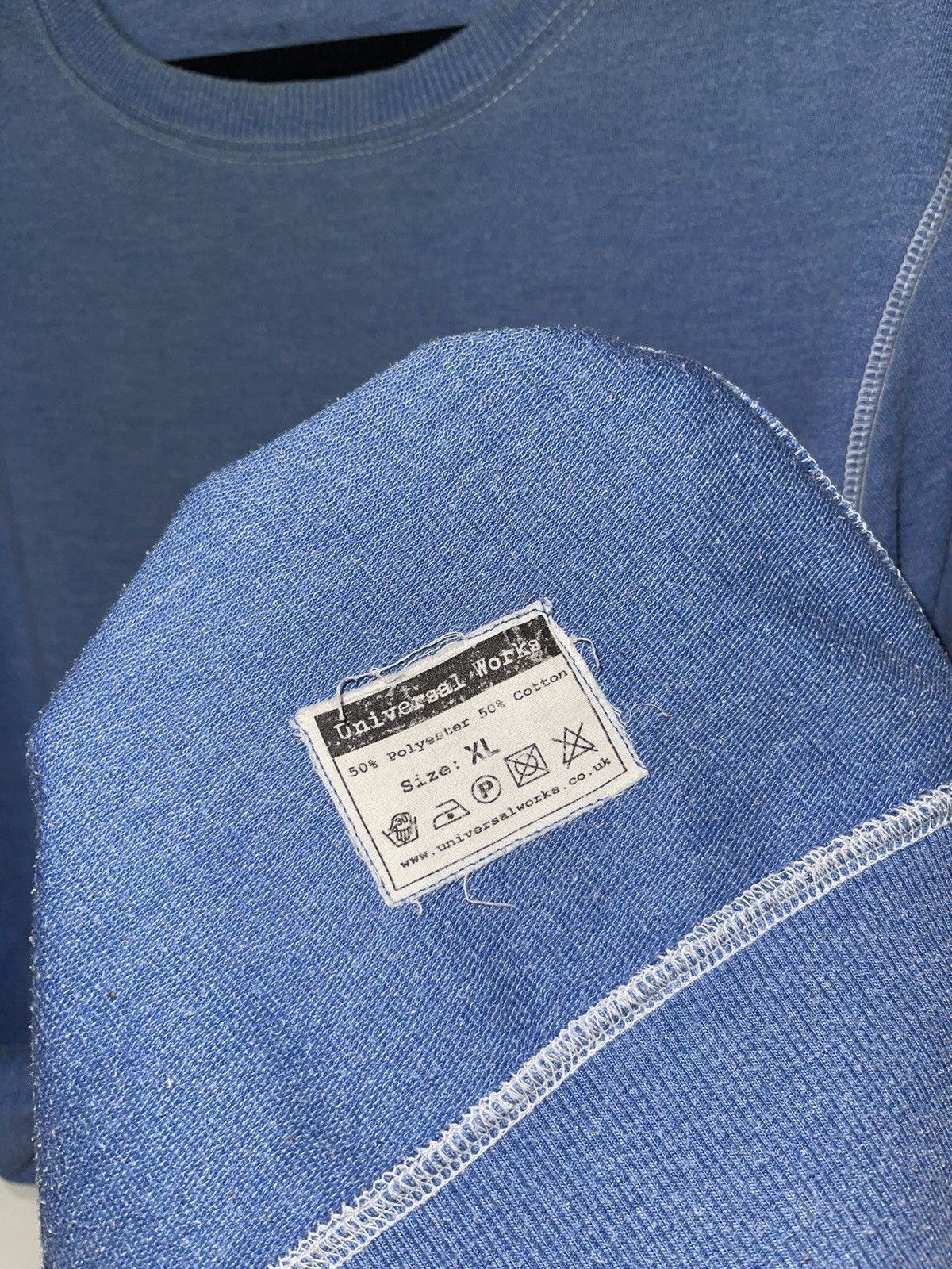 Universal Works Universal Works Crewneck Sweatshirt - Blue Padded Elbow Size US XL / EU 56 / 4 - 4 Thumbnail