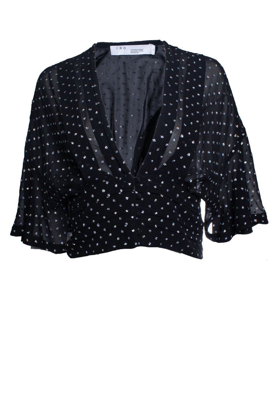 Iro IRO, lurex Jucita dotted crop sheer top Size S / US 4 / IT 40 - 1 Thumbnail