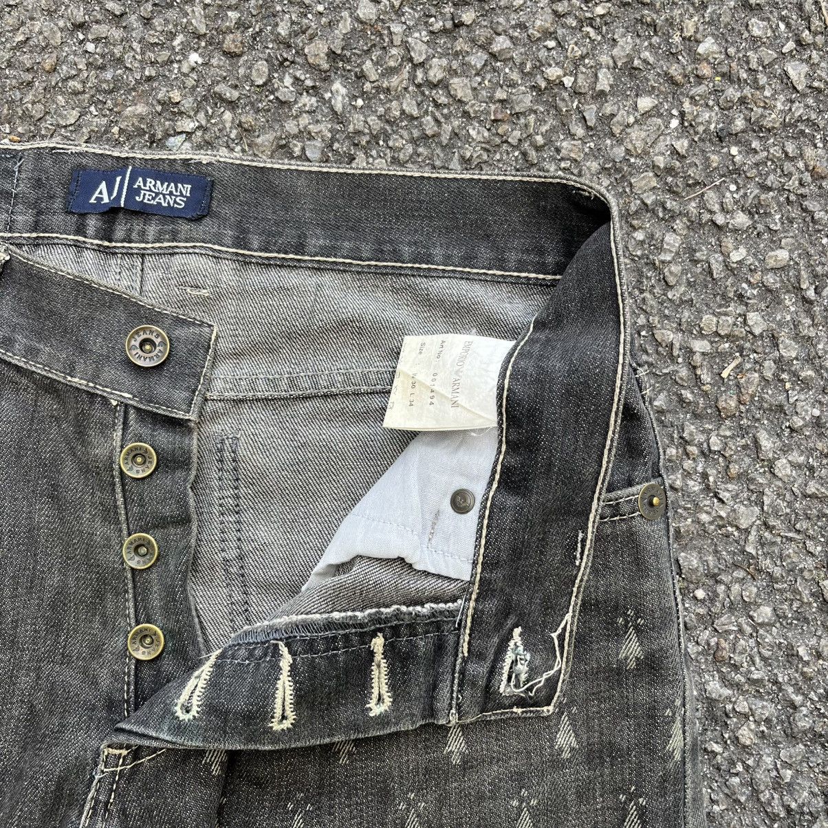 Hysteric Glamour Flared Armani Jeans Big Face Leather Pocket Bootcut Pants Size US 30 / EU 46 - 9 Thumbnail