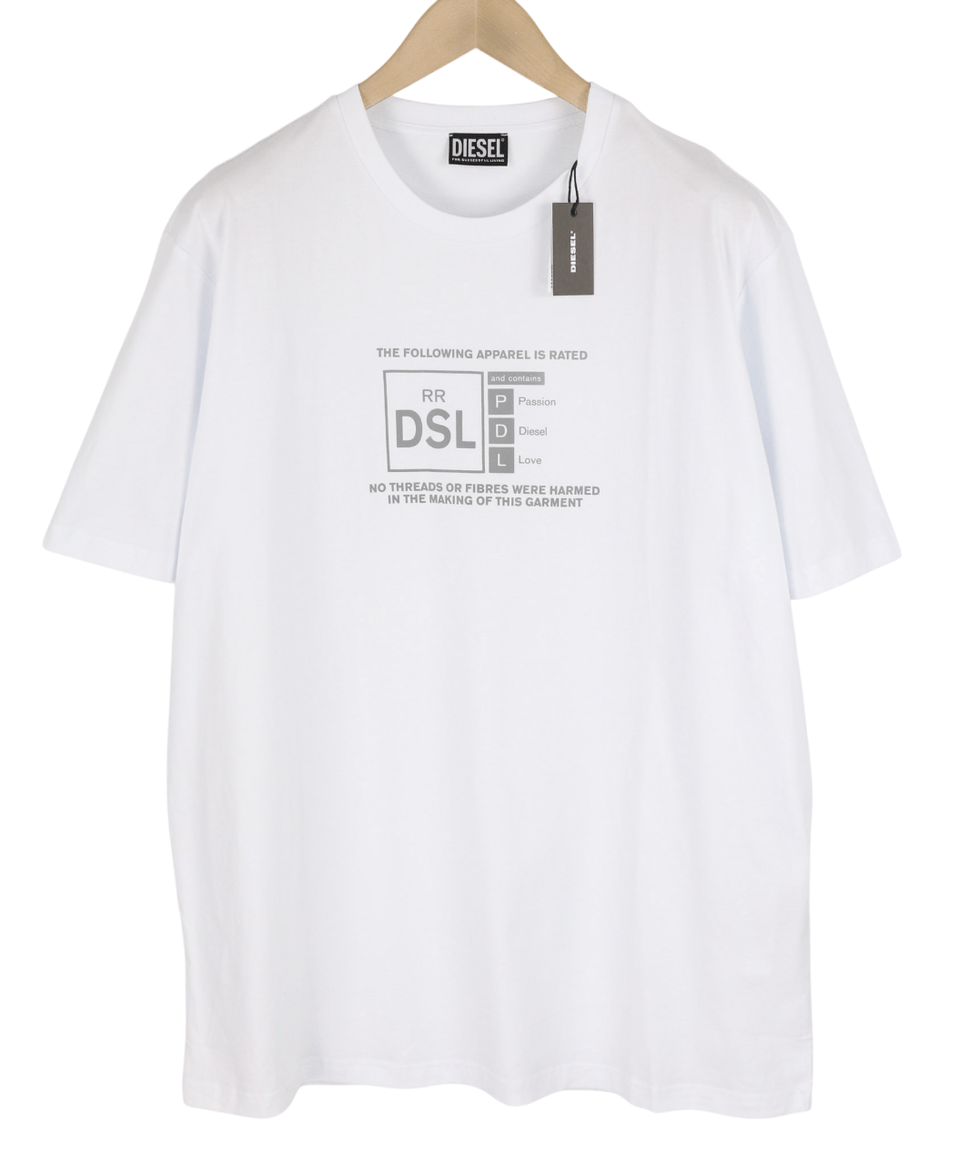 Diesel T-JUST-A35 2XL Short Sleeve Logo Light Tee 40256 Size US XXL / EU 58 / 5 - 1 Thumbnail