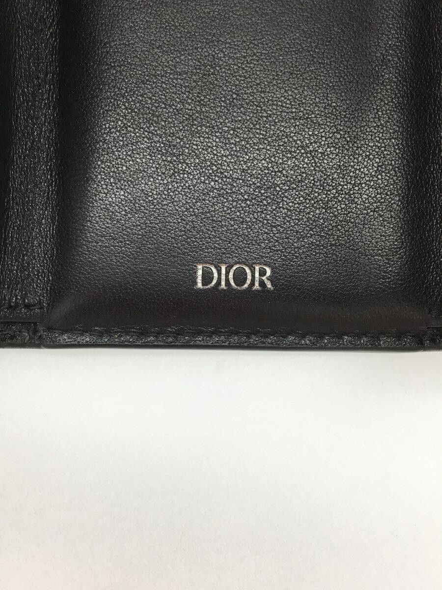 Dior Dior Leather Trifold Wallet Black Size ONE SIZE - 3 Thumbnail