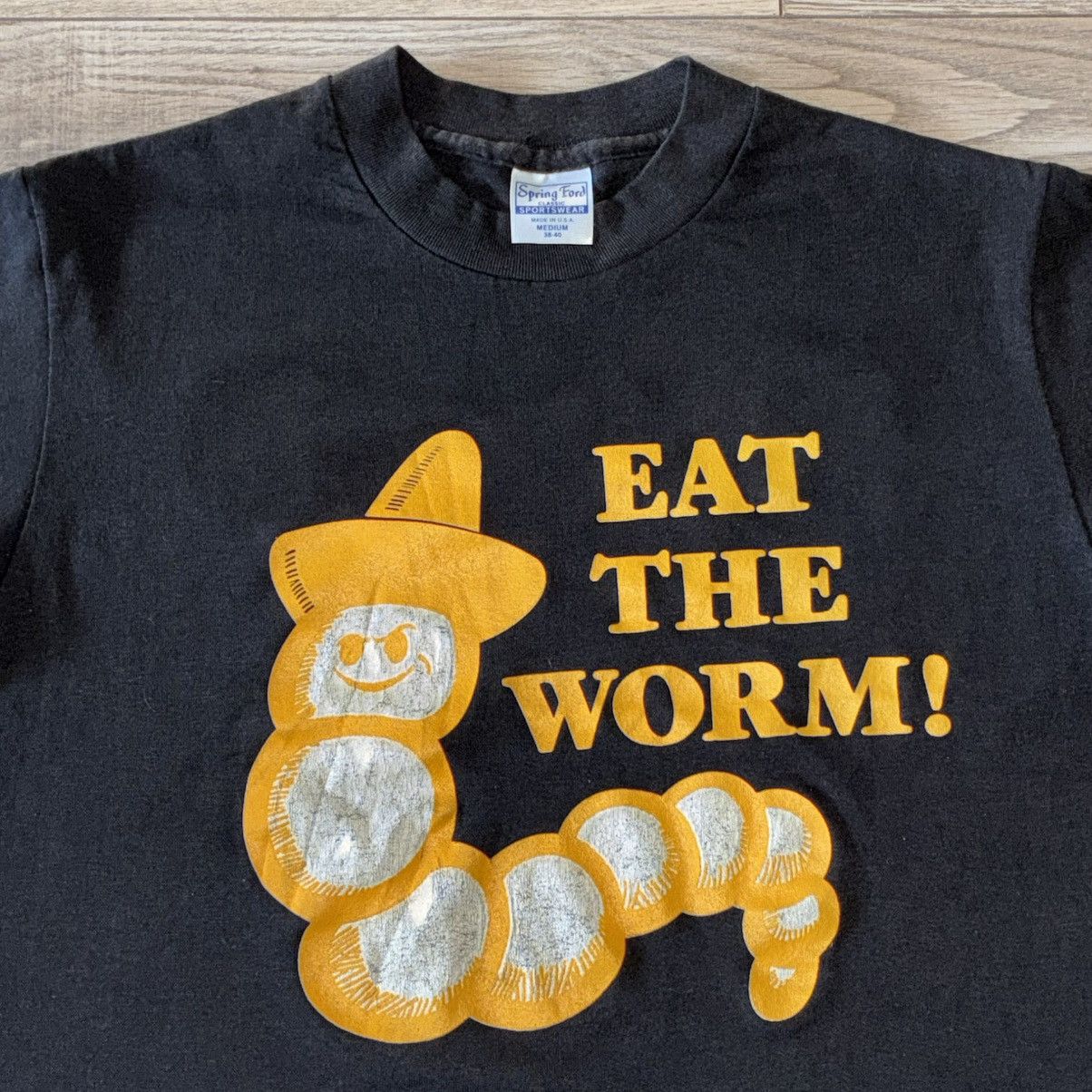 Other 80s Eat The Worm beer tee seen on axl rose Size US M / EU 48-50 / 2 - 3 Thumbnail