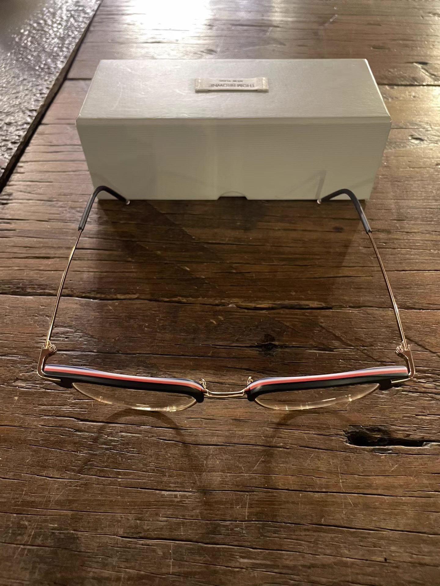 Thom Browne Thom Browne Matte black & gold plain glasses Ｑ25 Size ONE SIZE - 6 Thumbnail
