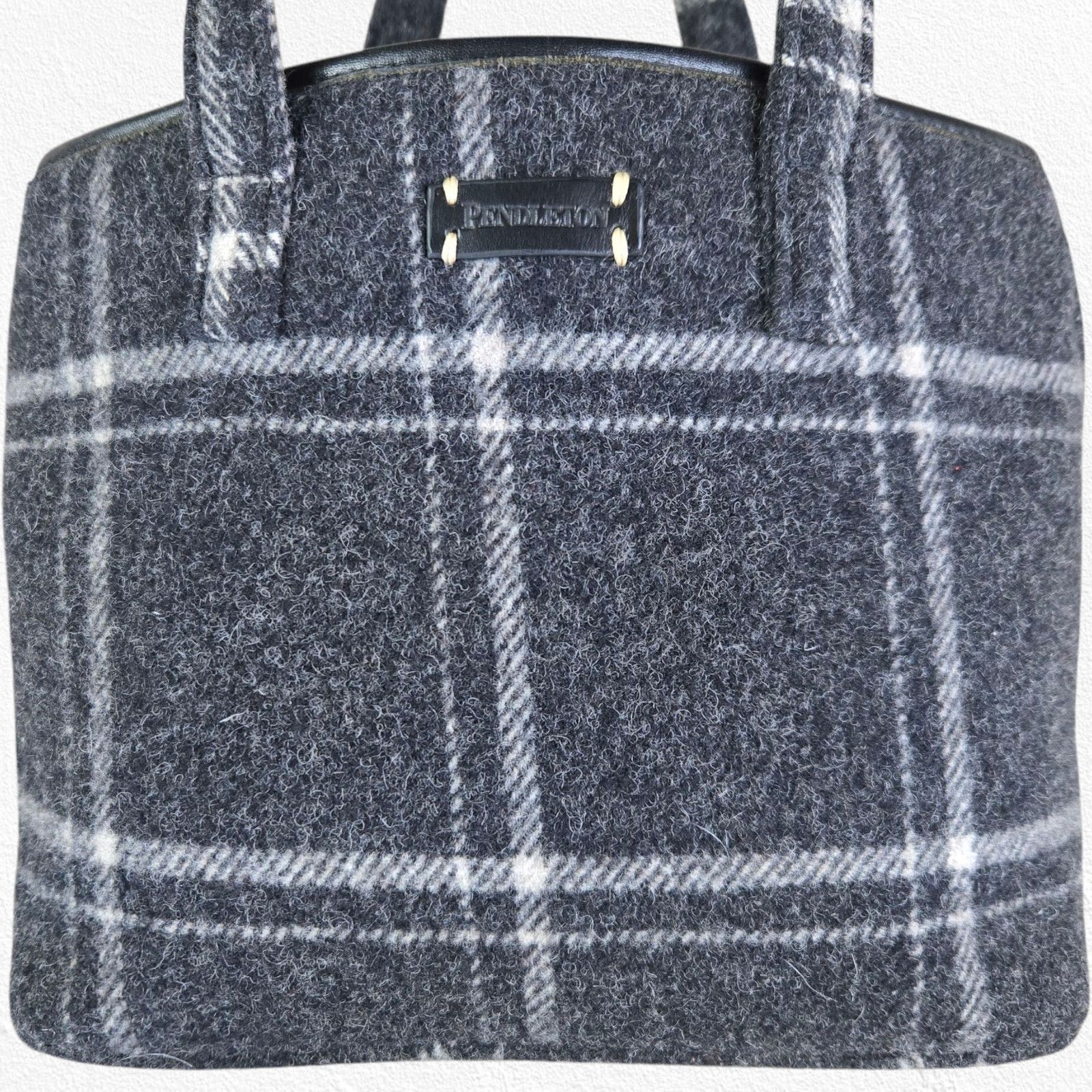 Pendleton Pendleton Black Wool Plaid Mini Tote Structured Handbag Size ONE SIZE - 4 Thumbnail