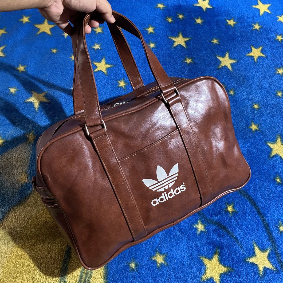 Adidas Vintage Adidas Leather Gym Bag Size ONE SIZE - 1 Thumbnail