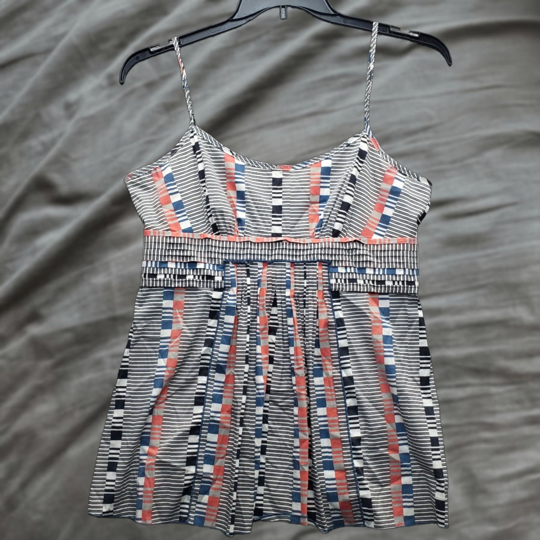 Bcbgmaxazria BCBGMAXAZRIA Tank Top Womens Multicolor Striped Spaghetti Straps Back Zip M Size M / US 6-8 / IT 42-44 - 1 Thumbnail