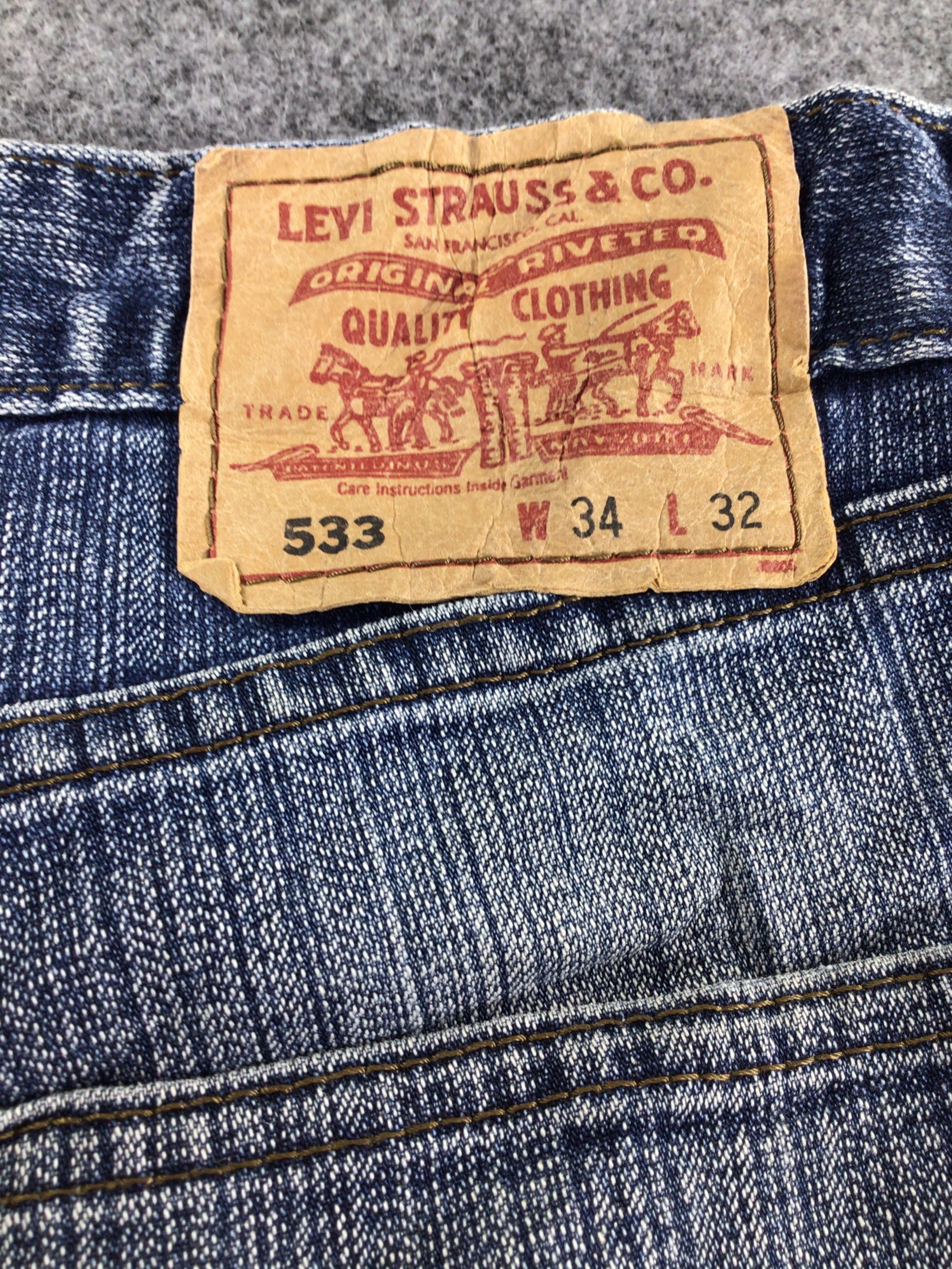 Levi's Vintage Levis 533 Jeans Faded Blue Denim KJ023 Size US 33 - 5 Thumbnail