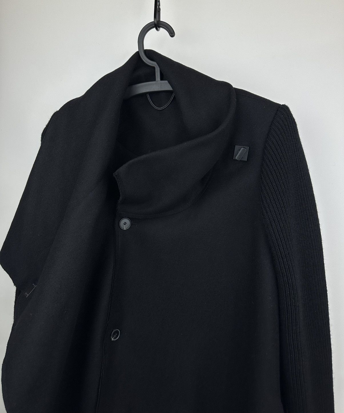 Allsaints AllSaints Monument Rib Coat Black Wool Blend Jacket UK 10 Size US M / EU 48-50 / 2 - 2 Thumbnail