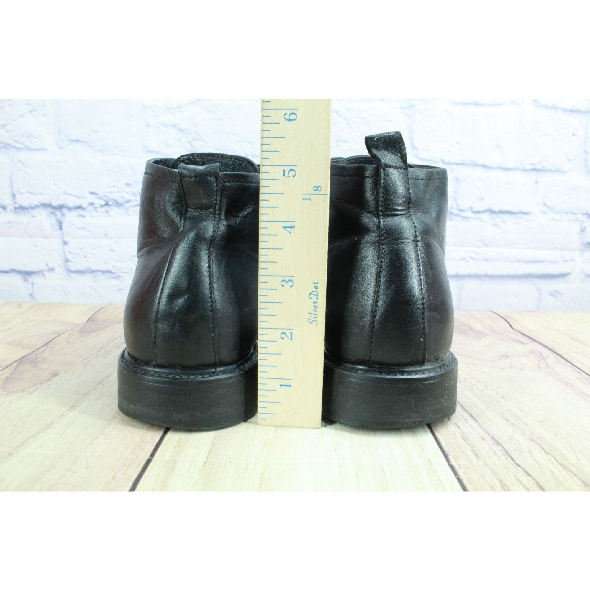 Other Men's Black Leather Lace Up Casual Oxford Chukka Bo Size US 7.5 / EU 40-41 - 6 Thumbnail