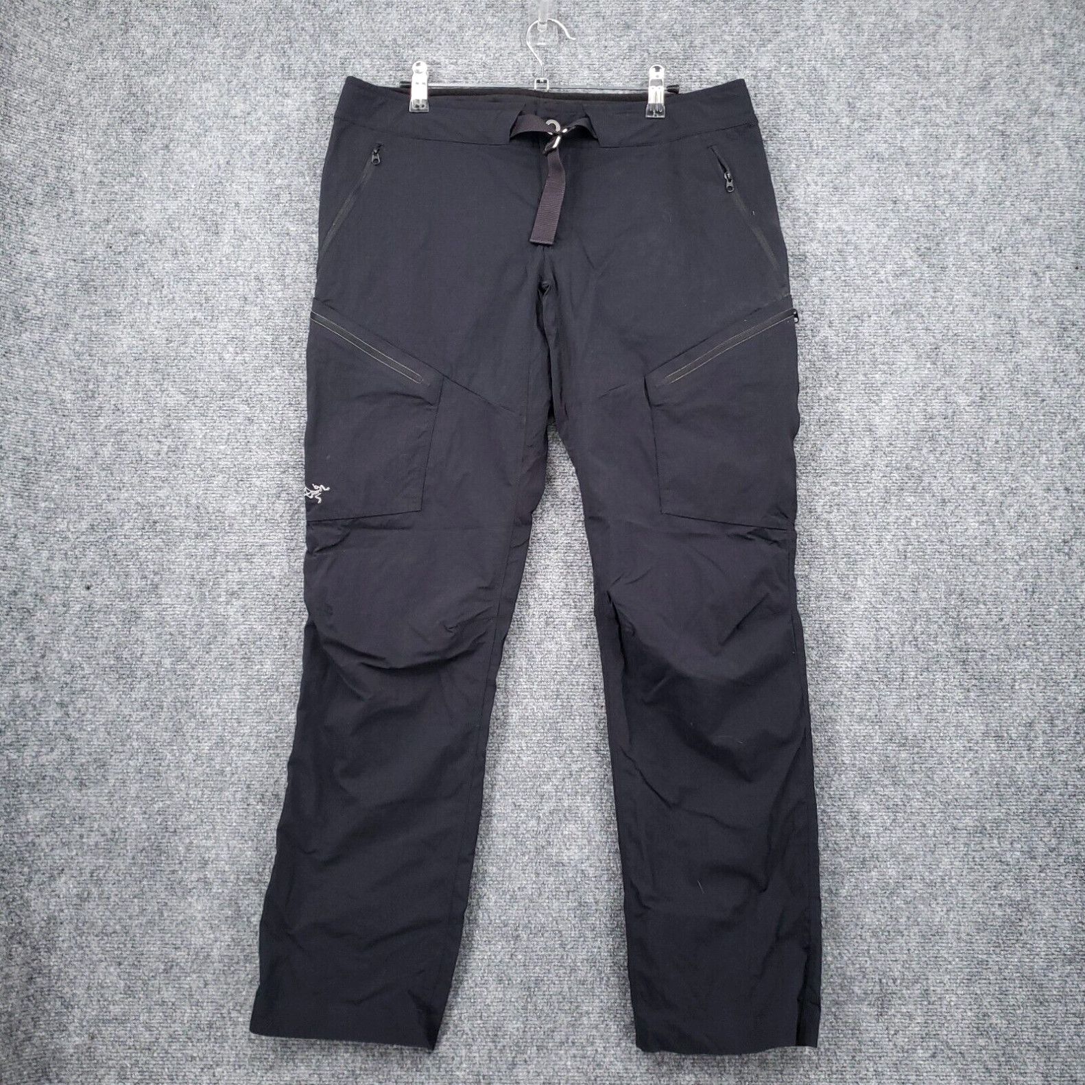 image of Arcteryx Pants Womens Size 12 Black Cargo Pocket Belted Utility Outdoor Hiking in White