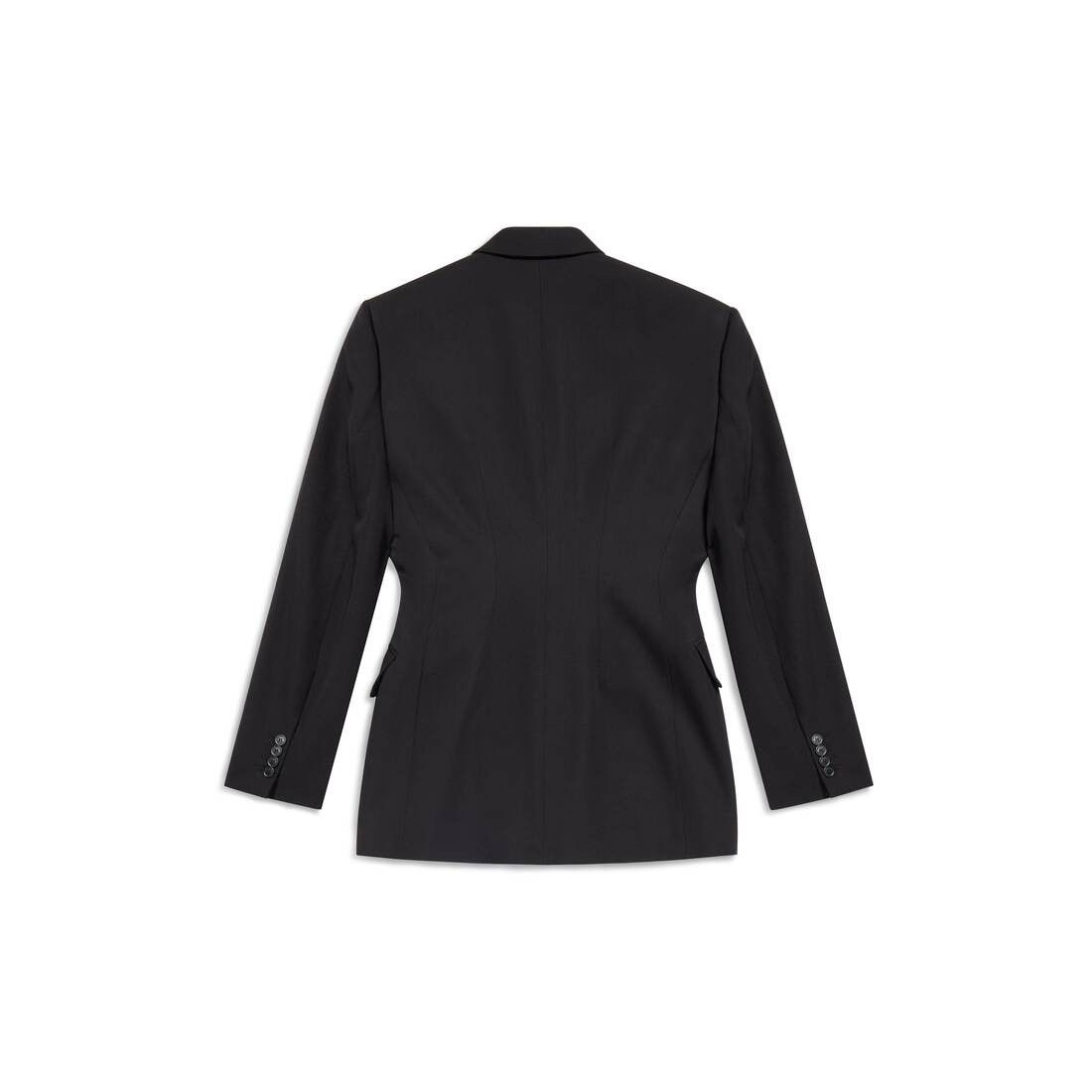 Balenciaga o1mt1gz0226 Cinched Jacket In Black Size L / US 10 / IT 46 - 2 Thumbnail