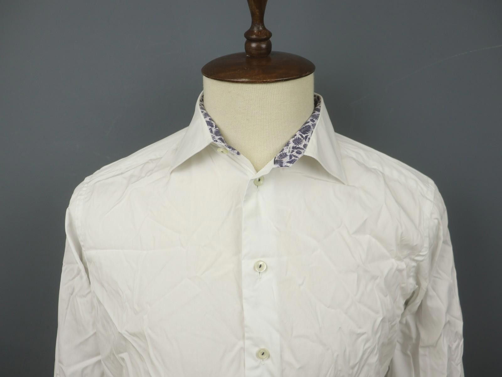 Eton Eton White 100% Cotton Collared Dress Shirt Size 42 Size 38R - 2 Thumbnail