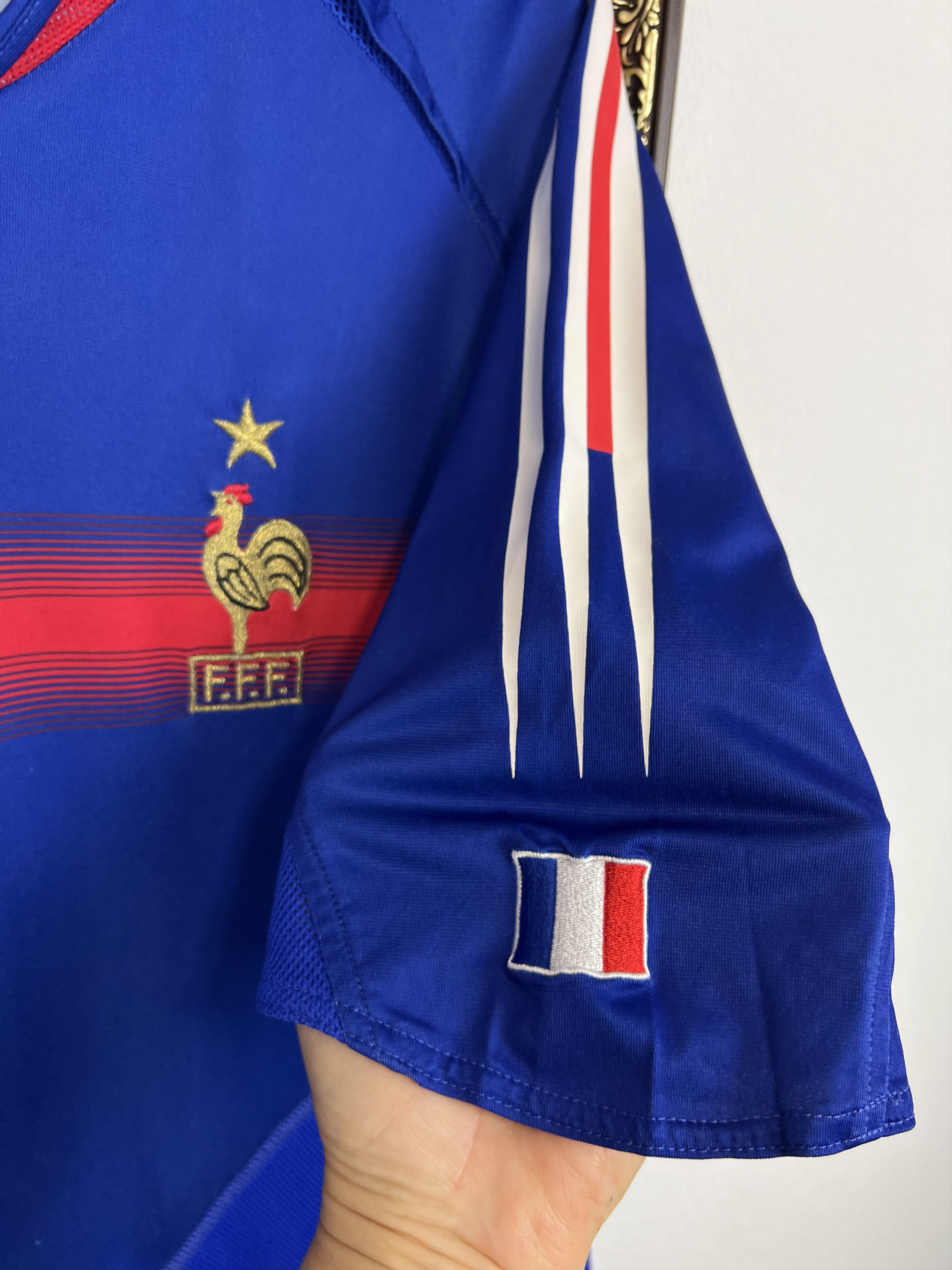Adidas France Home football shirt 2004 Soccer Adidas Jersey Trikot Size US XL / EU 56 / 4 - 4 Thumbnail