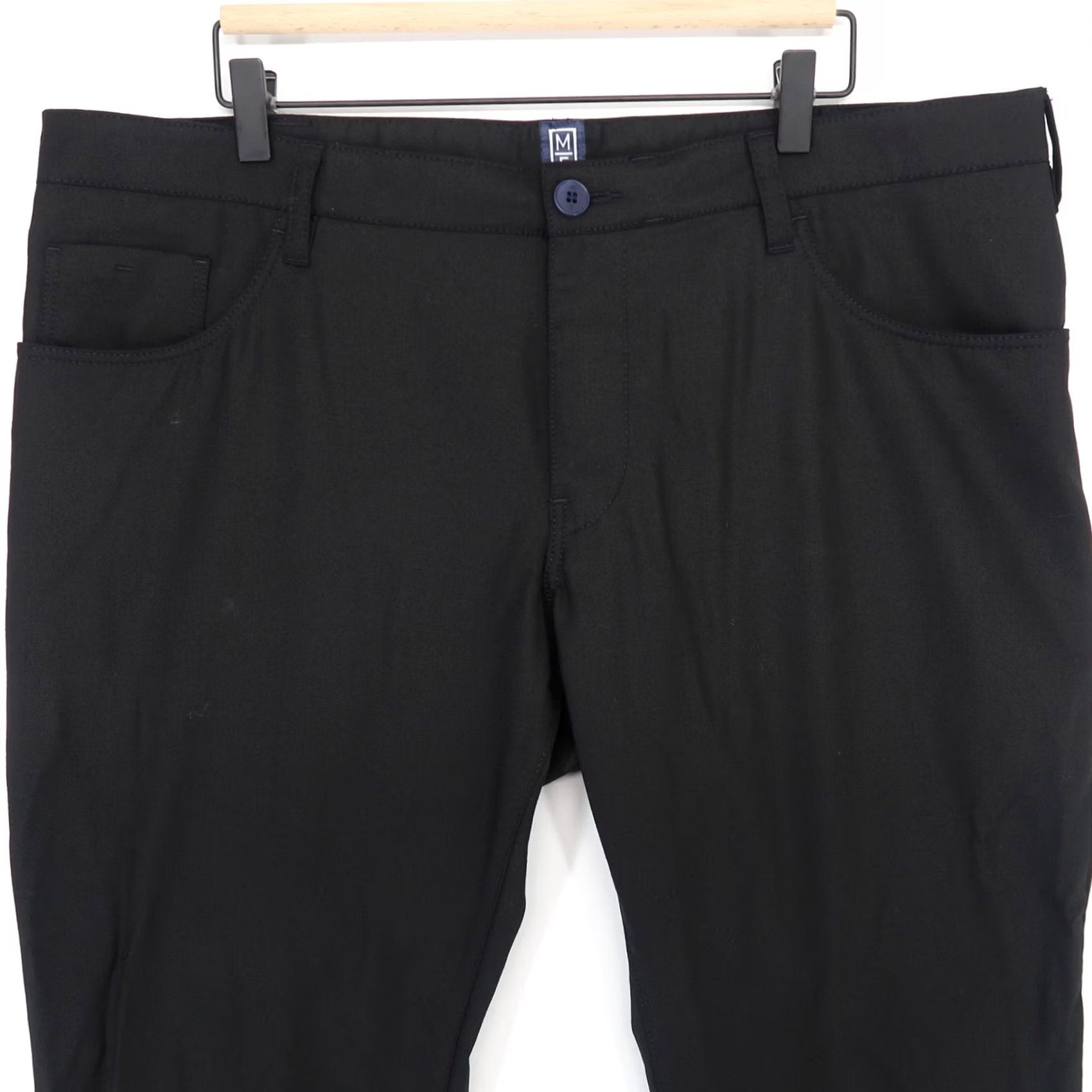 Vintage Meyer Slim Pants Mens Black Wool Blend Stretch Chino Five Pocket 40x32 Size US 40 / EU 56 - 4 Thumbnail