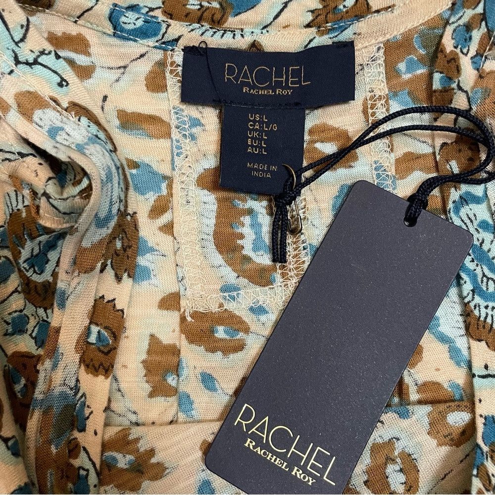 Other NWT New Rachel Roy Floral Cotton Blend T-Shirt Top Size L Size L / US 10 / IT 46 - 7 Thumbnail