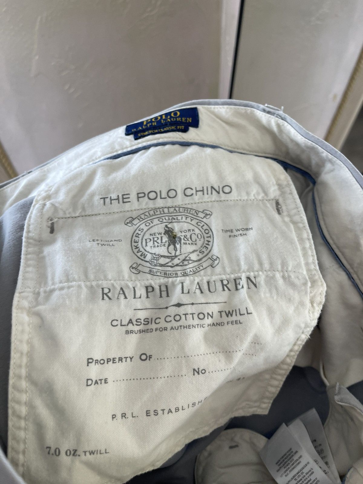 Polo Ralph Lauren Polo Ralph Lauren Stretch Classic Fit Chinos 7oz Twill Grey Size US 36 / EU 52 - 8 Thumbnail