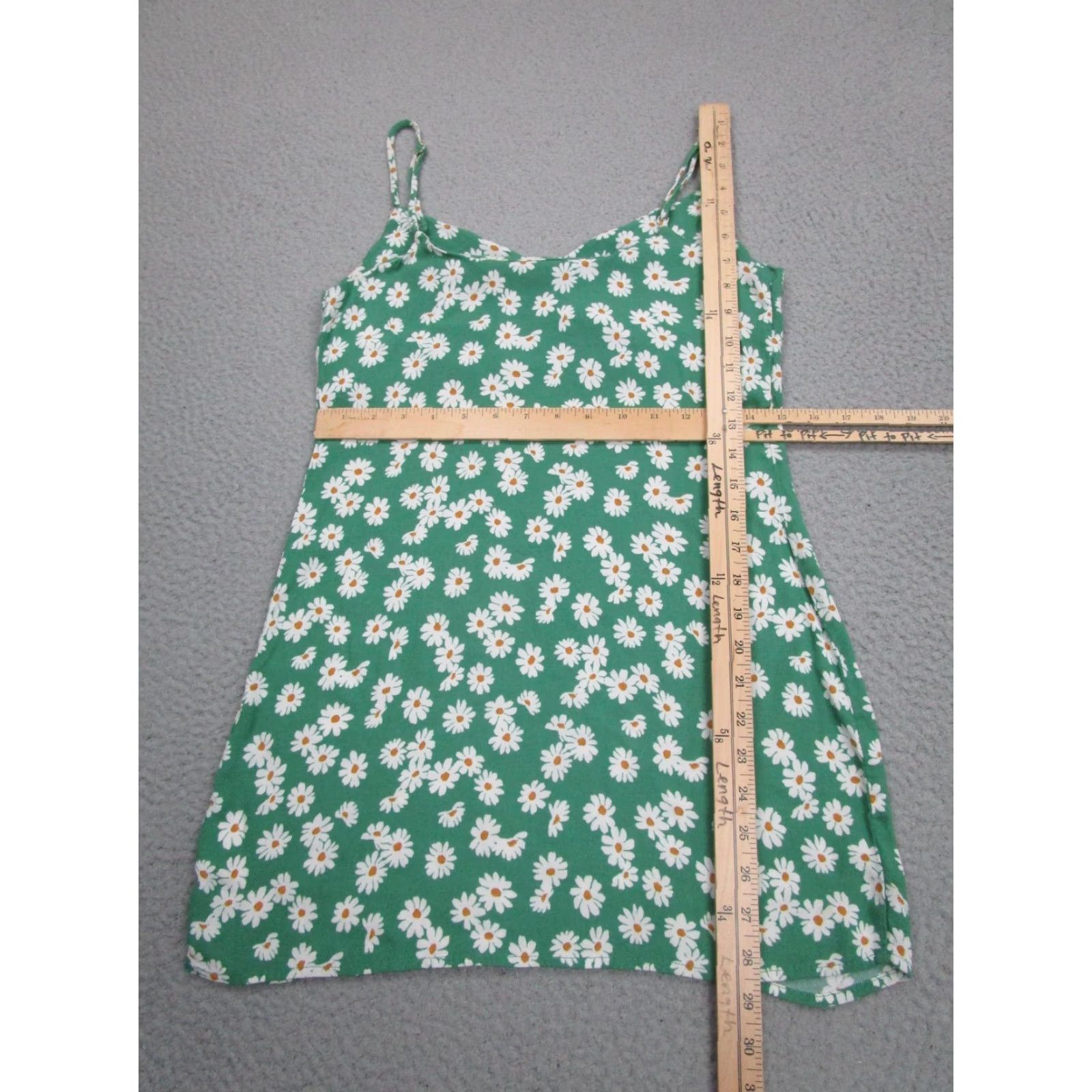 Reformation Reformation Top Womens Medium Green Daisy Floral Slip Spaghetti Strap Mini Dress Size M / US 6-8 / IT 42-44 - 7 Thumbnail