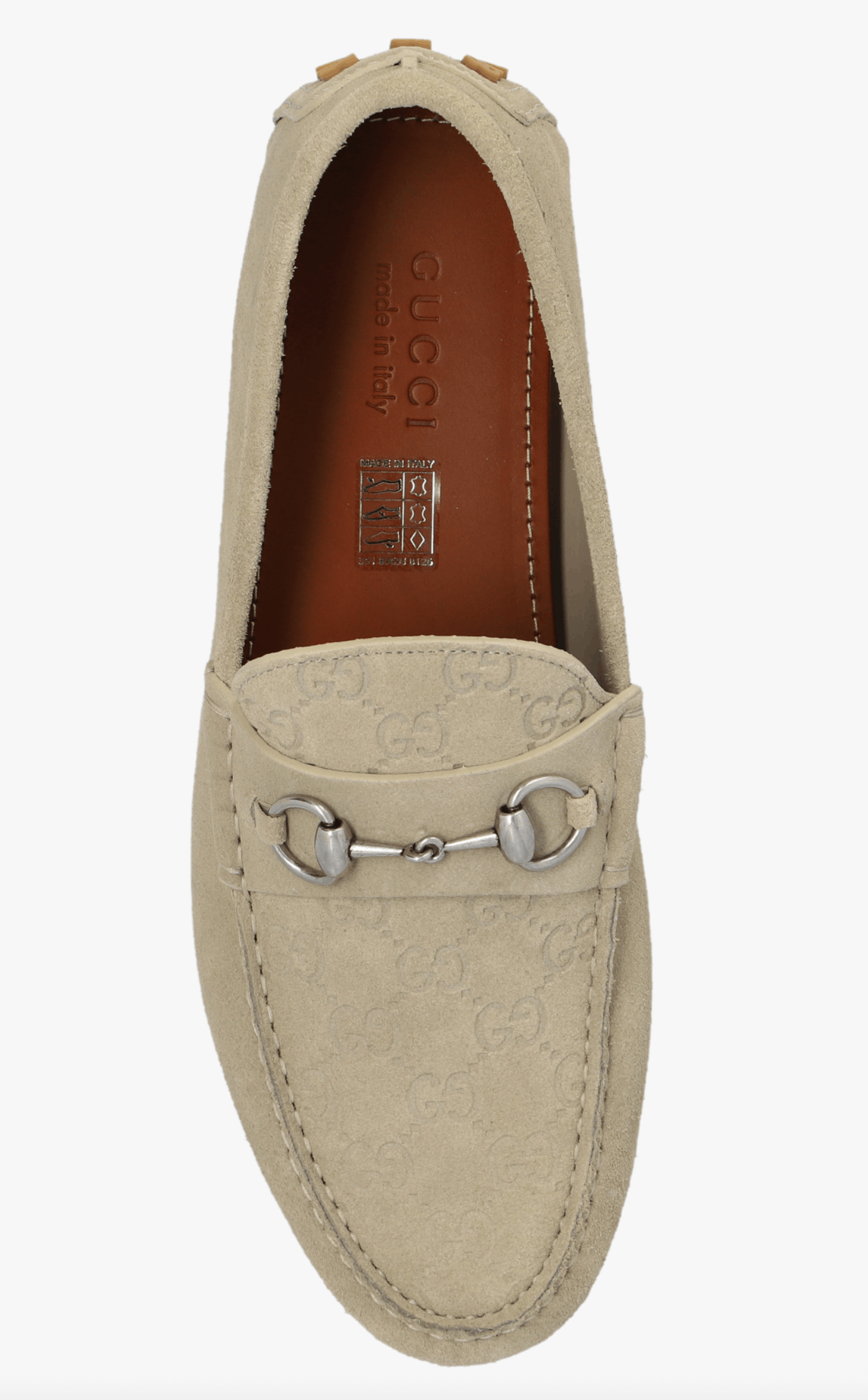 Gucci Gucci Oatmeal Suede Logo Horsebit Driver Loafer G 11 US 12 Size US 12 / EU 45 - 11 Thumbnail