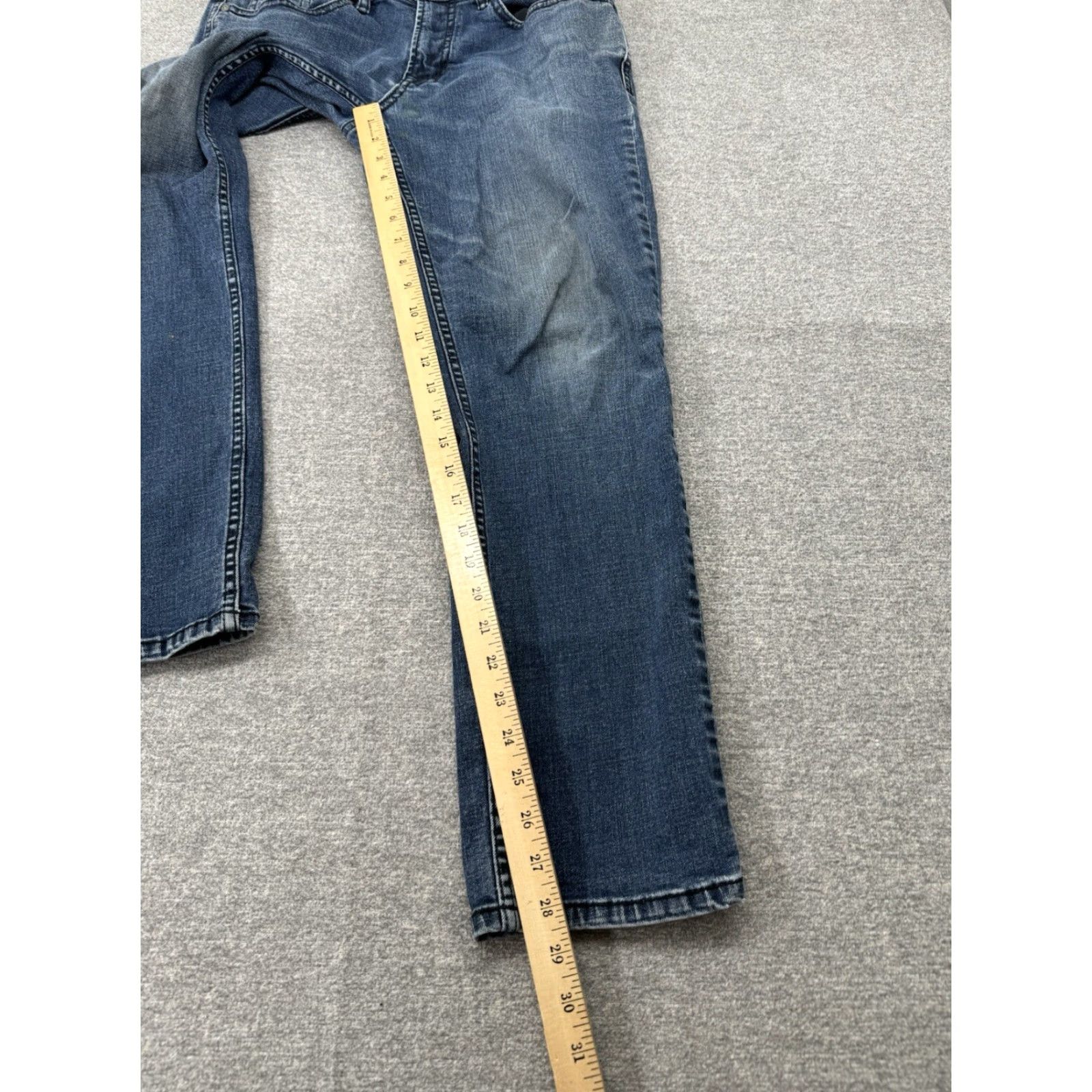 Buffalo David Bitton Buffalo Buffalo David Bitton Jackson-X Jeans 32x30 Straight Stretch Dark Wash Jeans Mens Regular 32 Blue Belt Loops 5-Pocket Size US 32 / EU 48 - 3 Thumbnail