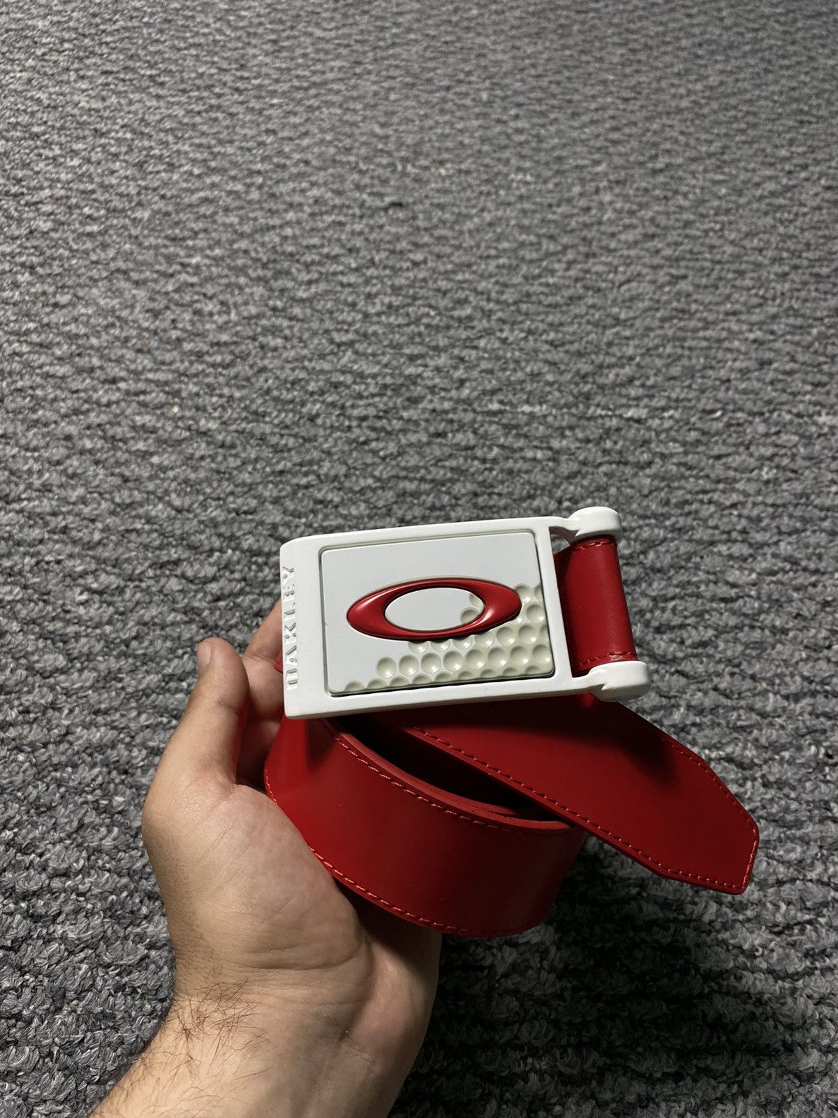OAKLEY(オークリー) 00's leather craft buckle belt レザー