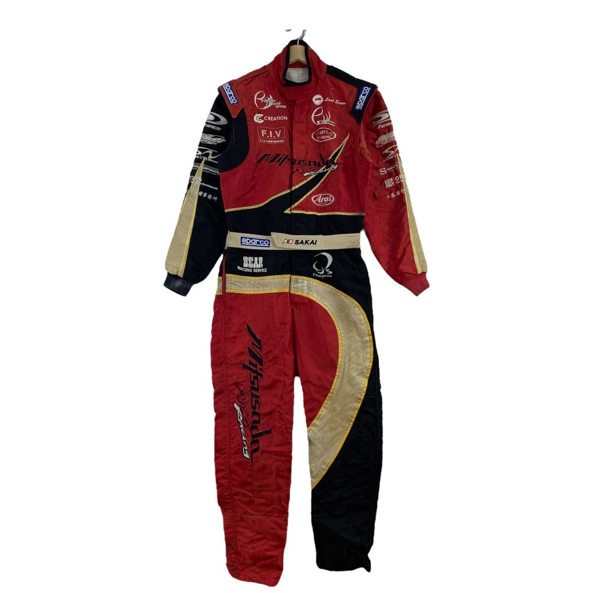 Vintage Vintage SPARCO Italy Brand Mitsusada Pwg Racing Sakai Arai Size US 43 - 1 Thumbnail