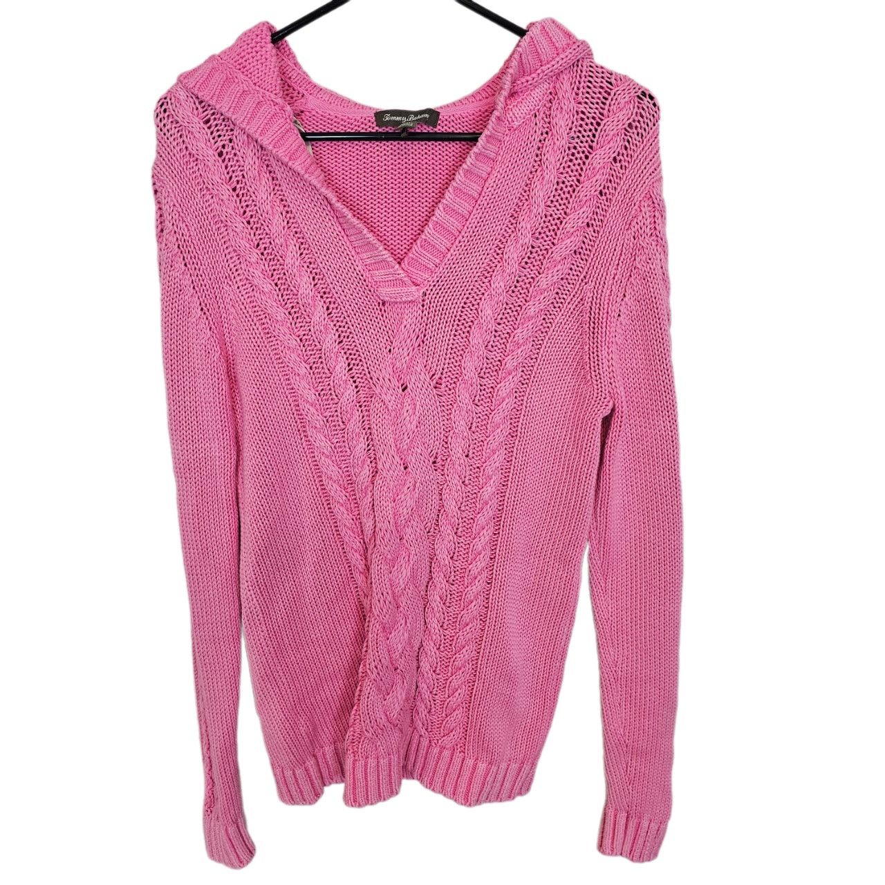 Tommy Bahama Tommy Bahama Womens Cable Knit Sweater Hooded Preppy Classic Size M / US 6-8 / IT 42-44 - 1 Thumbnail