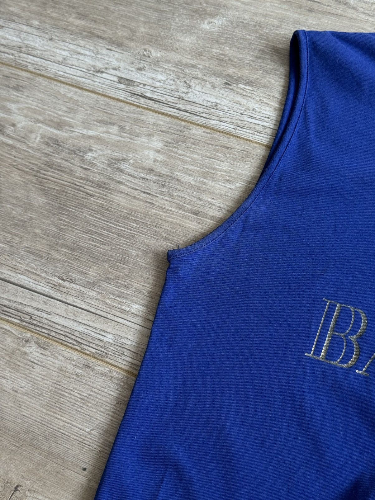 Balmain Balmain Blue Cotton Iconic Tank Top Size S / US 4 / IT 40 - 12 Thumbnail