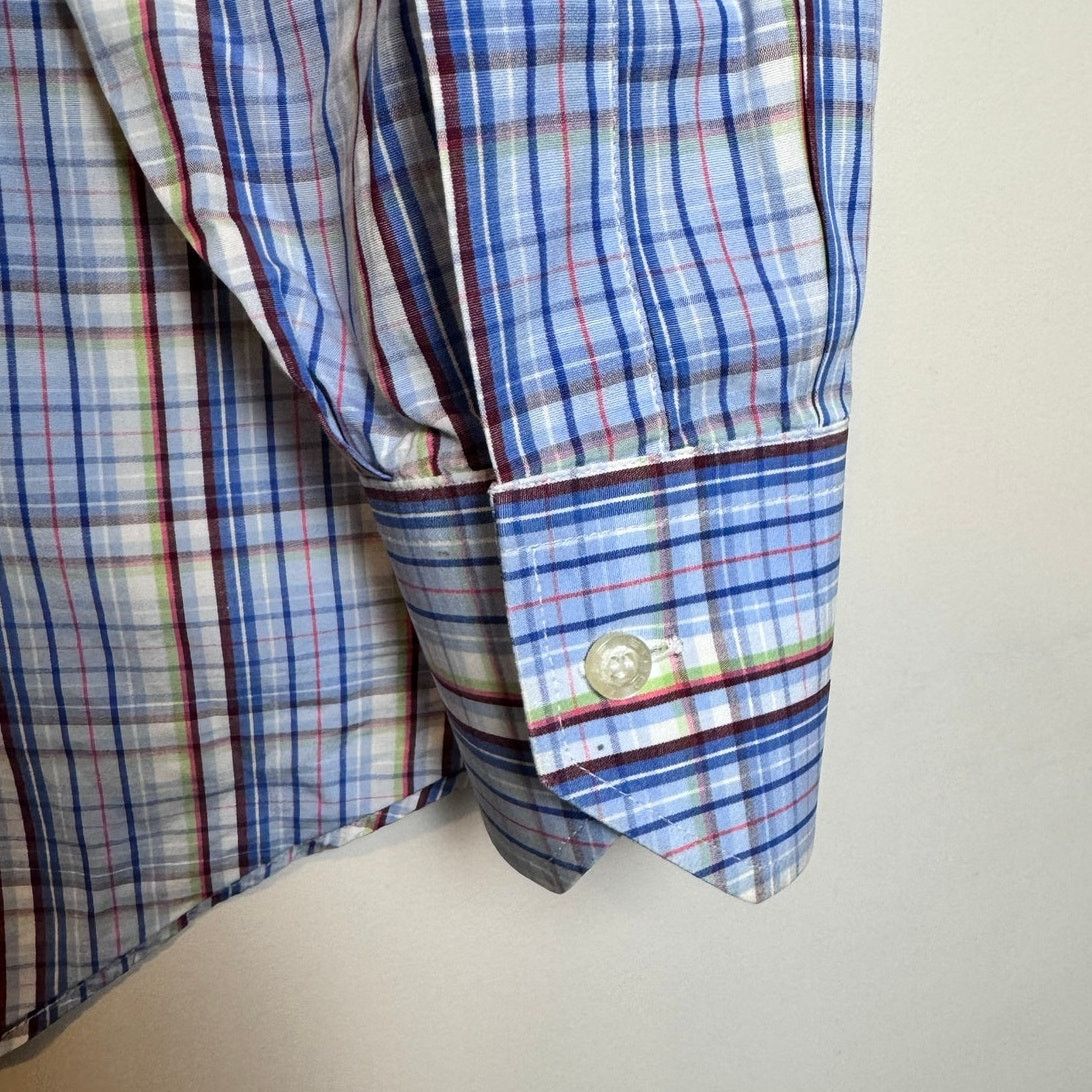 Etro ETRO Light Blue Plaid Button Down Dress Shirt - Size L Size US L / EU 52-54 / 3 - 6 Thumbnail
