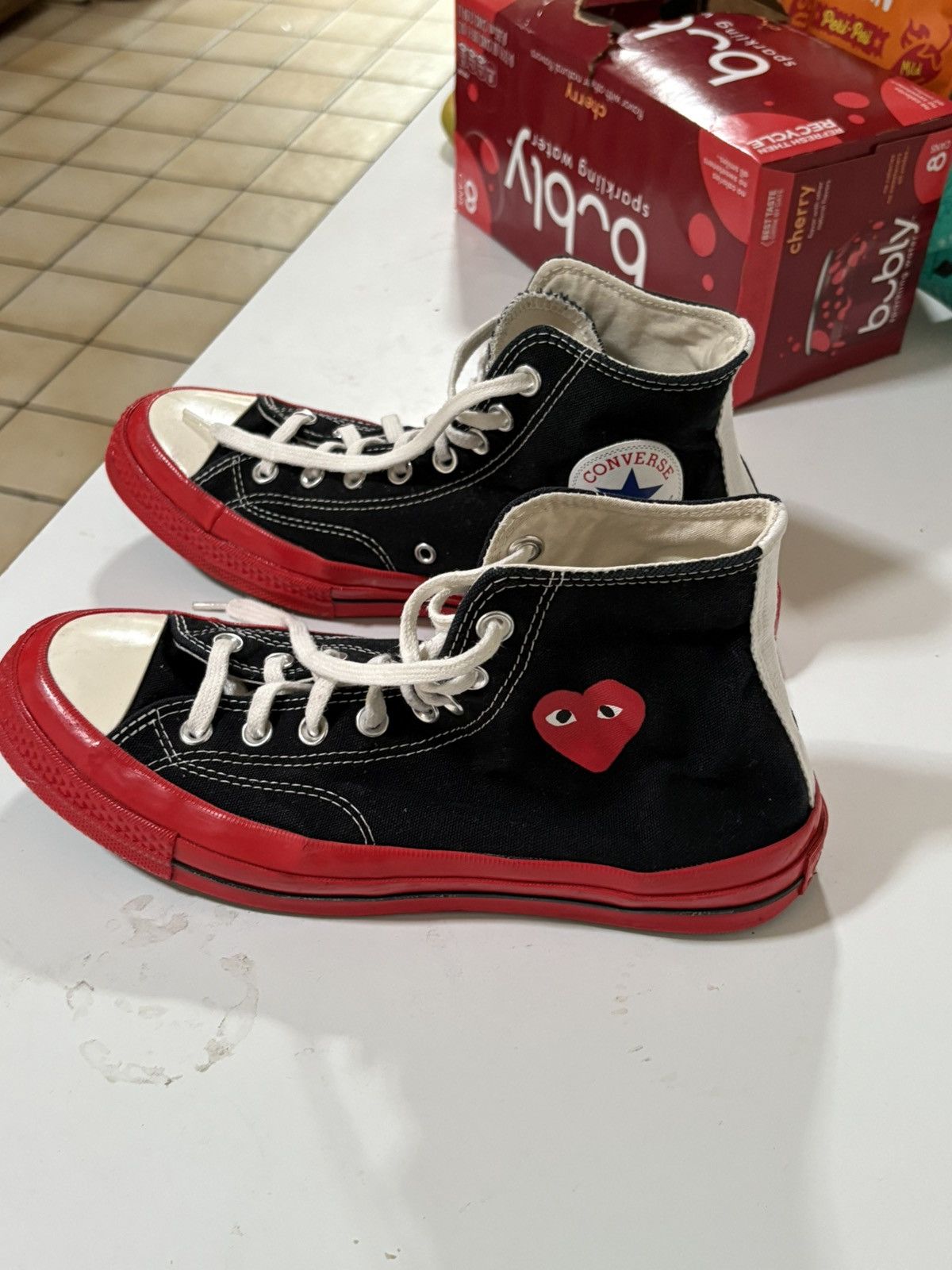 Comme des Garcons Commes Des Garçon Chuck Taylor Converse red black and white Size US 9 / EU 42 - 3 Thumbnail