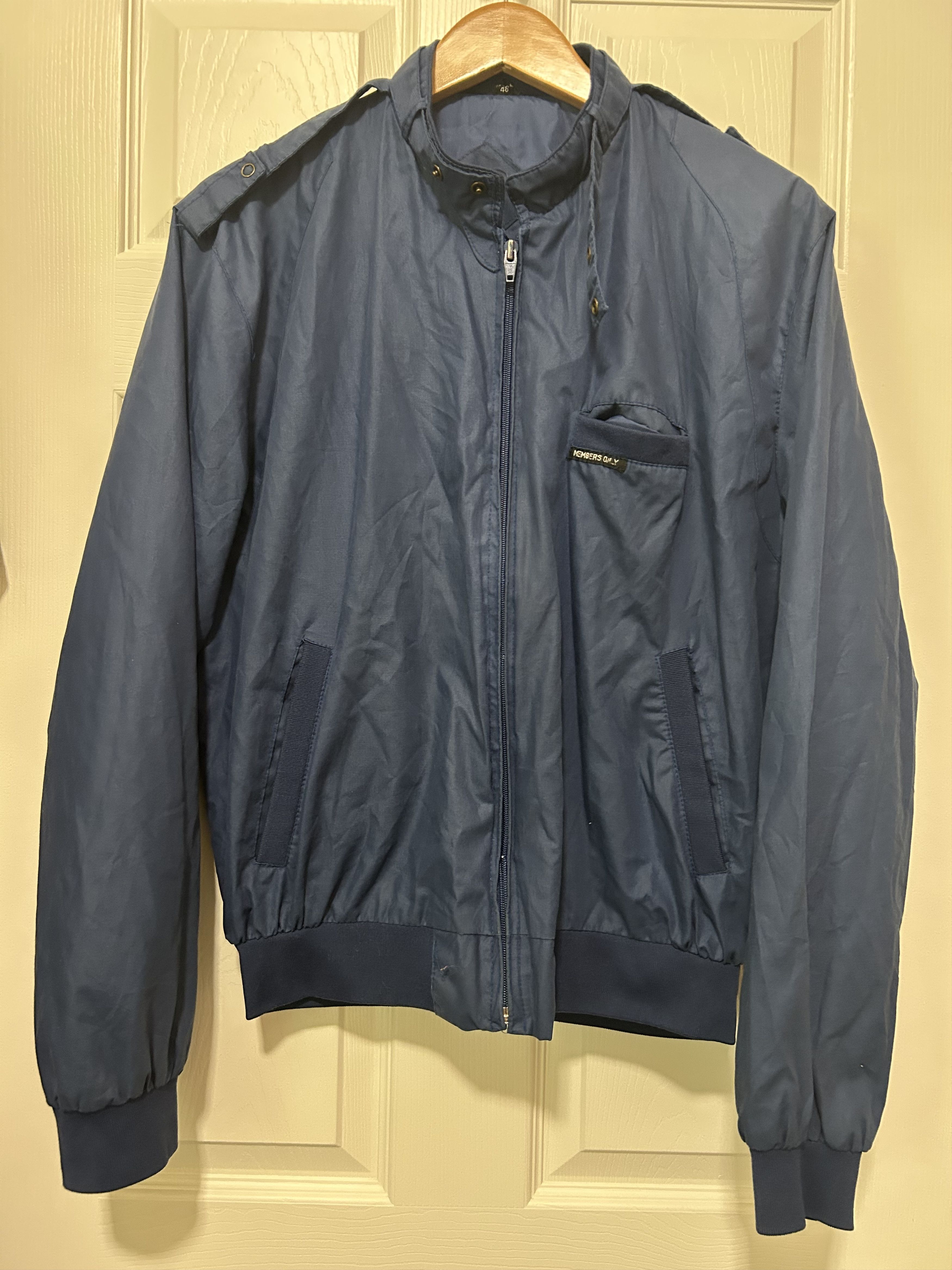 Members Only Vintage Members Only Bomber Jacket 46 XL Blue Lined 1980s Size US XL / EU 56 / 4 - 3 Thumbnail