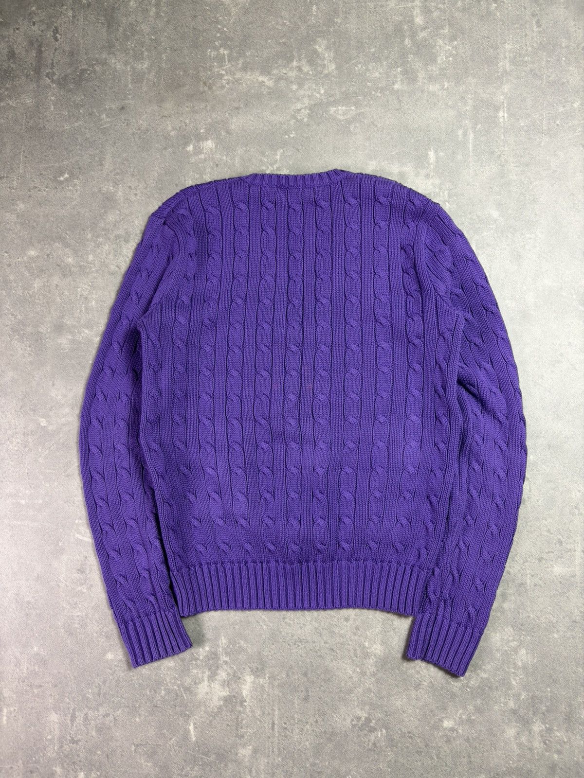 Polo Ralph Lauren Vintage Y2K V-Neck Ralph Lauren Sport Cable Knit Sweater L Size L / US 10 / IT 46 - 2 Thumbnail