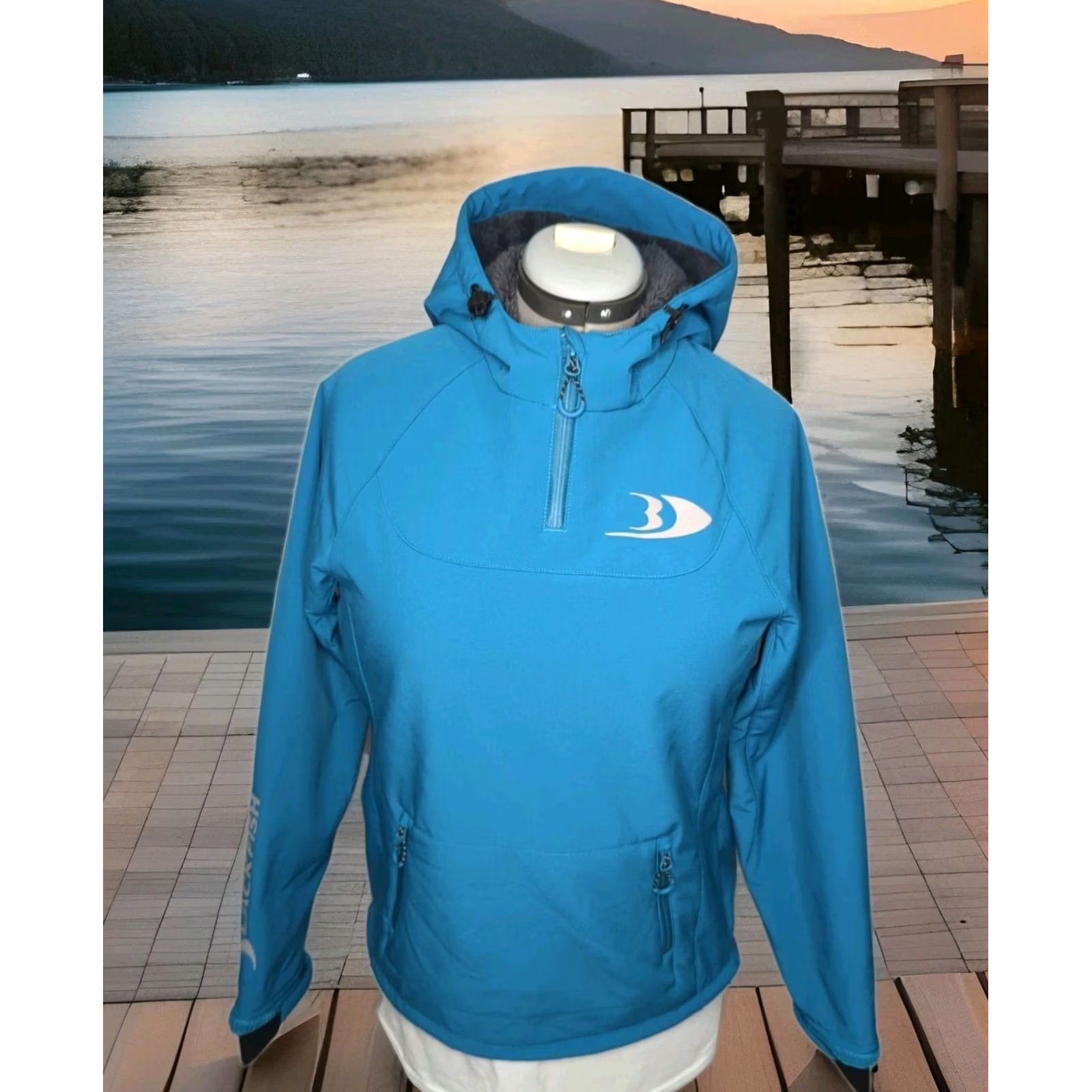 Vintage Blackfish Squall Hoodie Jacket Pullover Soft Shell Fishing Womens Medium (Small) Size M / US 6-8 / IT 42-44 - 3 Thumbnail