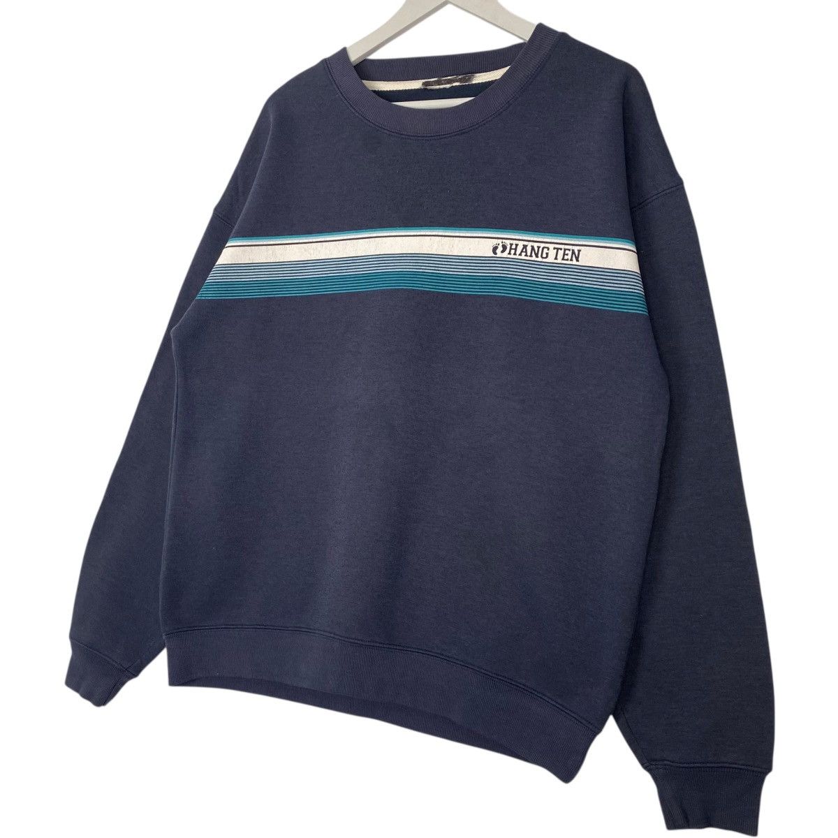 Vintage Vintage Hang Ten Surf Sweatshirt Crewneck Blue Size L Size US L / EU 52-54 / 3 - 2 Thumbnail