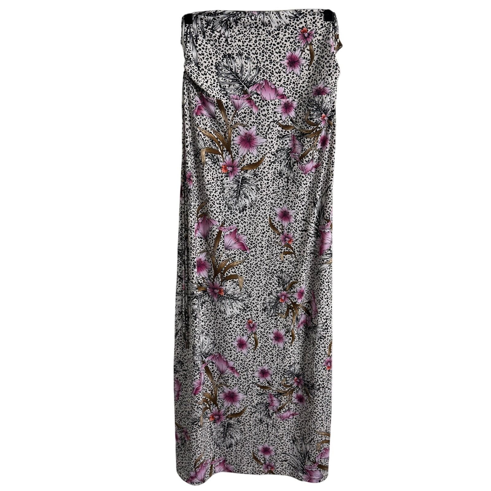 White House Black Market Convertible Maxi Dress Skirt Cheeta