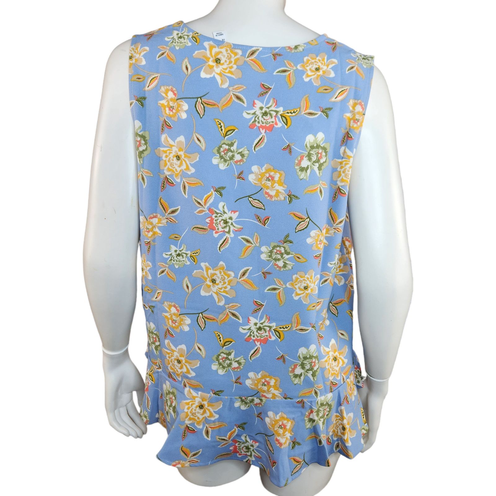 Denim & Co. Denim & Co Sleeveless Tank Top Blue Floral X-Small NWOT Size XS / US 0-2 / IT 36-38 - 7 Thumbnail