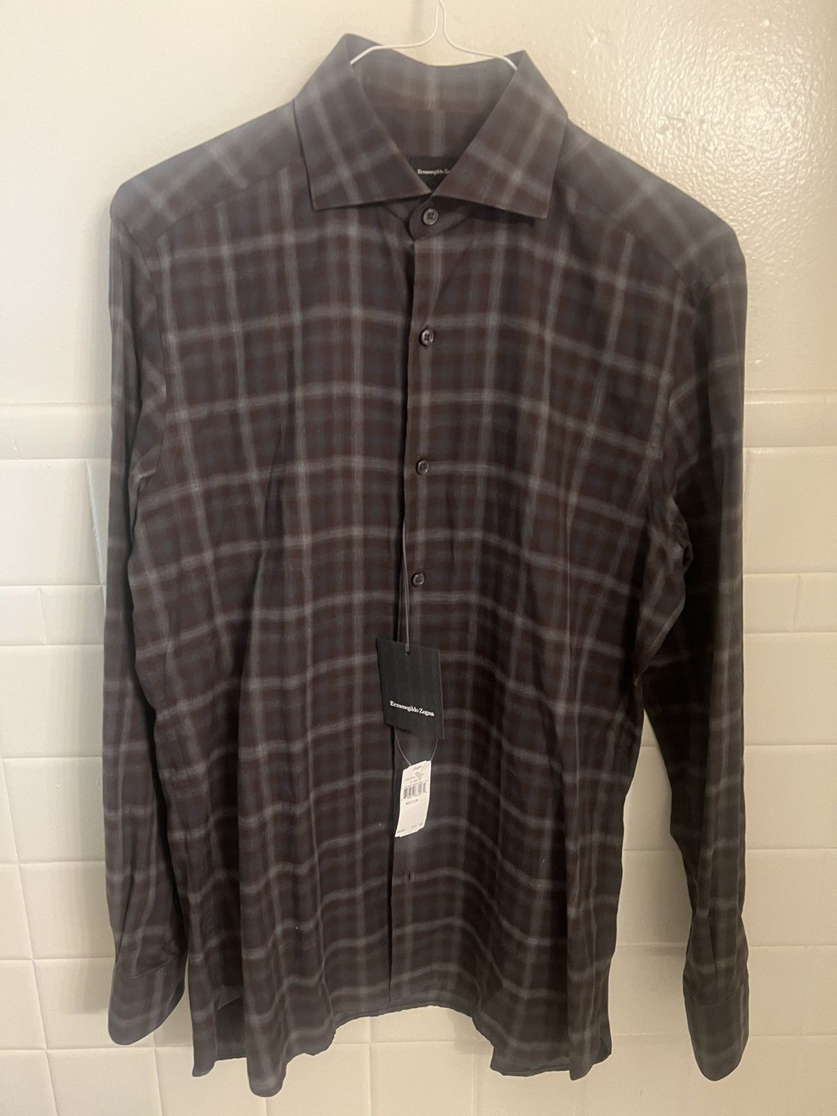 Ermenegildo Zegna Ermenegildo Zegna Check Button Up Shirt M Size US M / EU 48-50 / 2 - 1 Thumbnail