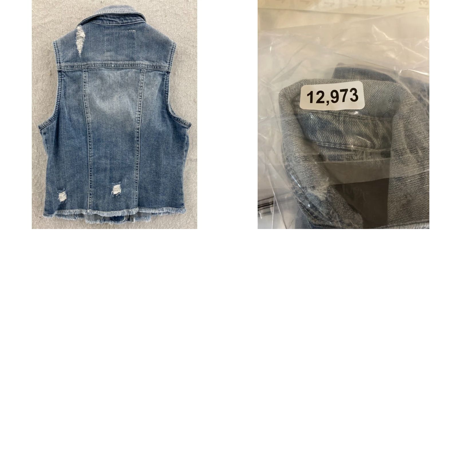 Silver Jeans Co. Silver Jeans Denim Vest Womens Small Blue Distressed Button Up Pockets Raw Hem Size 28" / US 6 / IT 42 - 8 Thumbnail