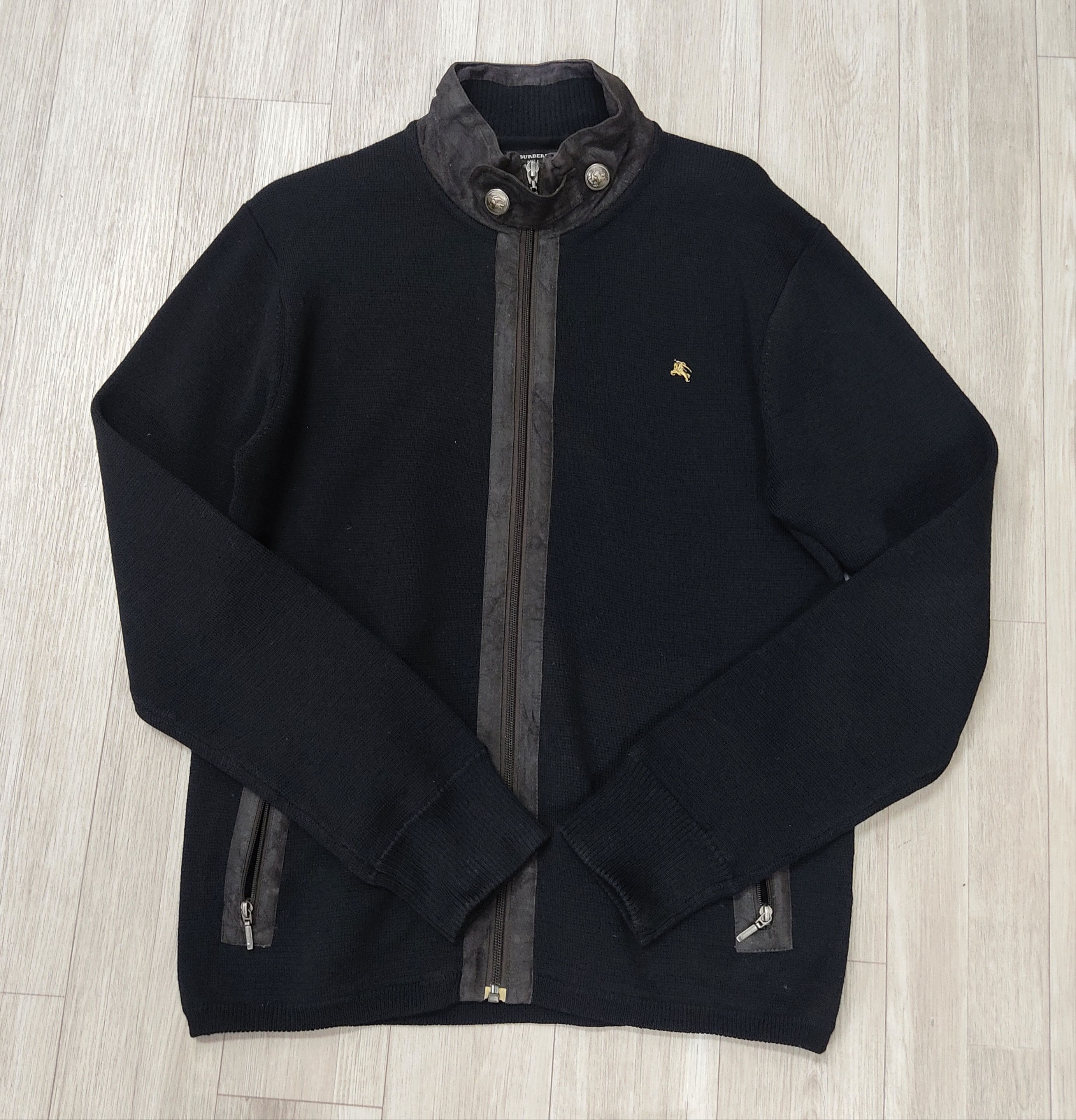 Black Label Burberry Black Label Wool Knitted Zipper Jacket Size US M / EU 48-50 / 2 - 7 Thumbnail